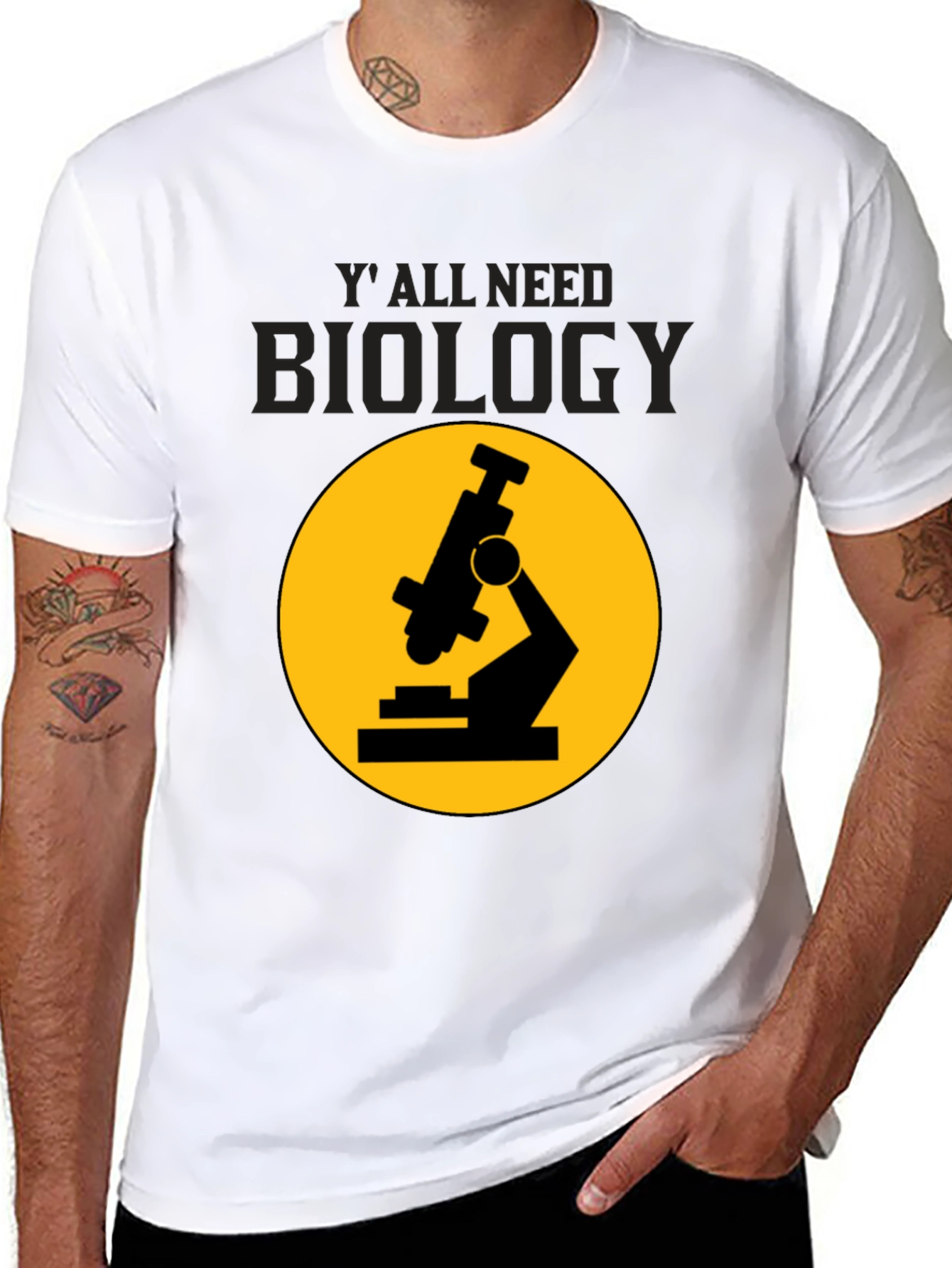Biology T-Shirt: Yall Need Biology Microscope Tee