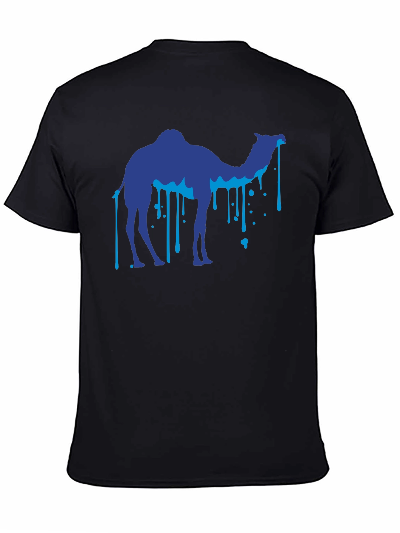 Cool Camel Drip Graphic Black T-Shirt