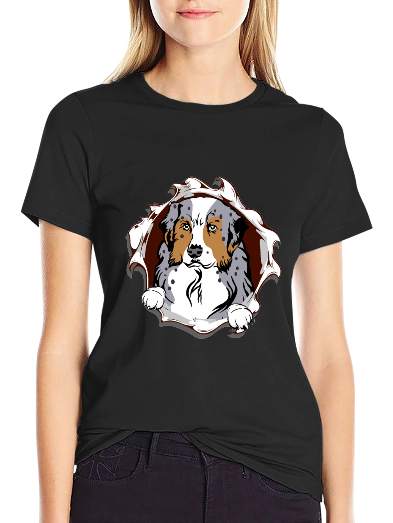 Dog Peek-a-Boo Graphic Tee