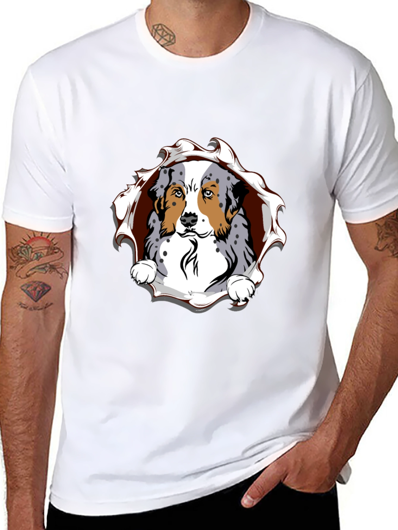 Dog Peek-a-Boo Graphic Tee