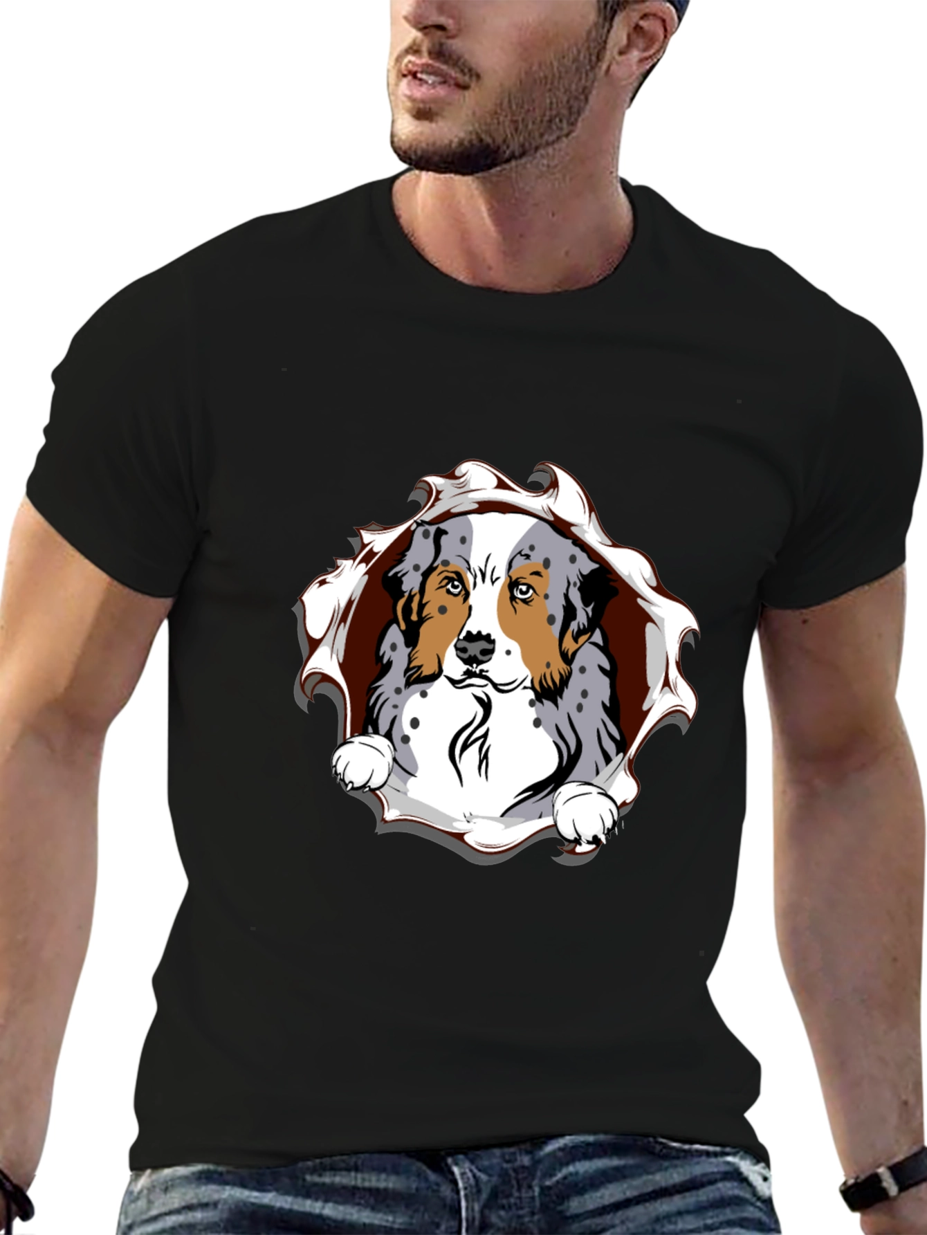 Dog Peek-a-Boo Graphic Tee