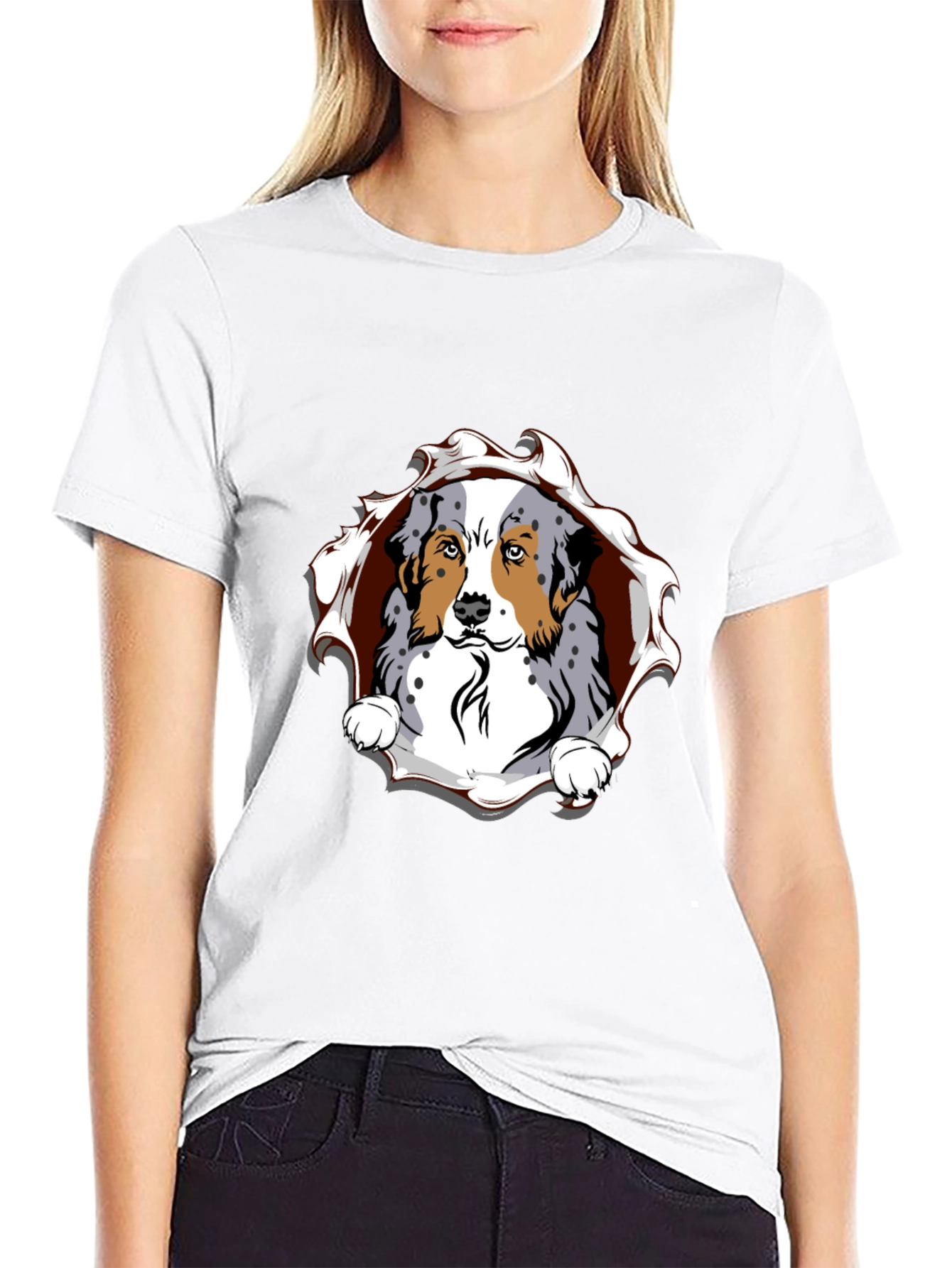 Dog Peek-a-Boo Graphic Tee