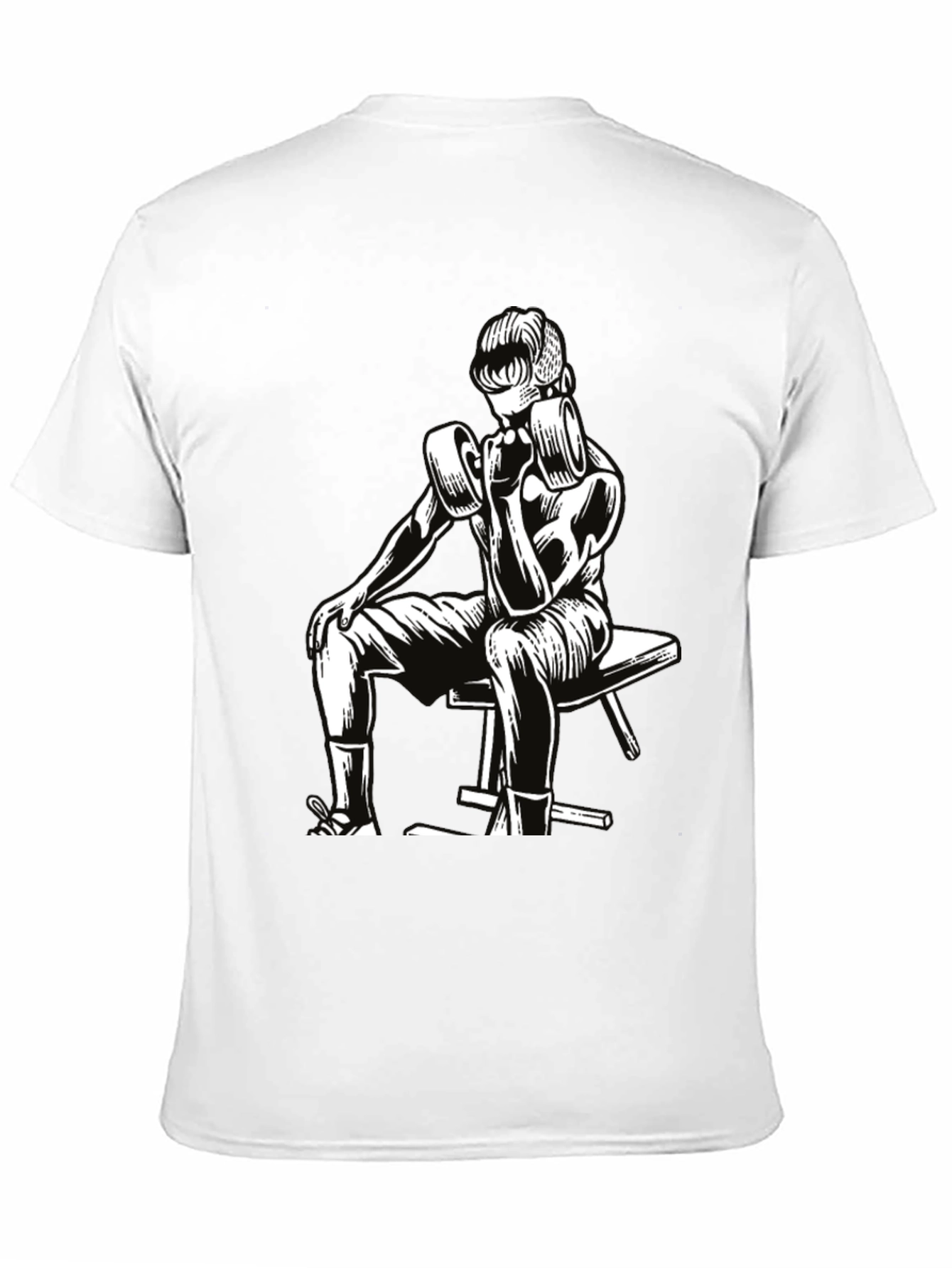 Retro Bodybuilder T-Shirt - Black