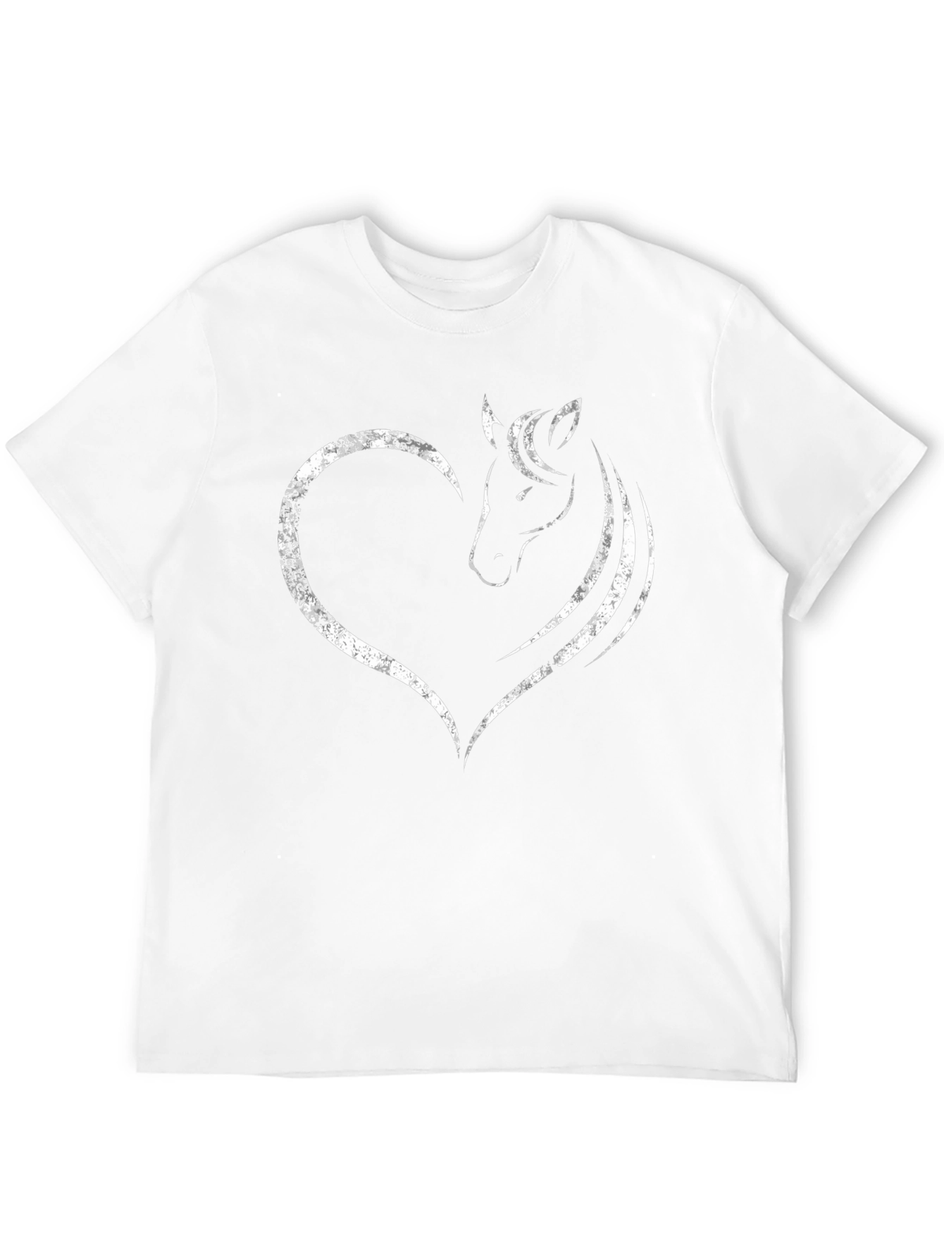 Horse Heart Graphic Tee - Black Cotton Shirt