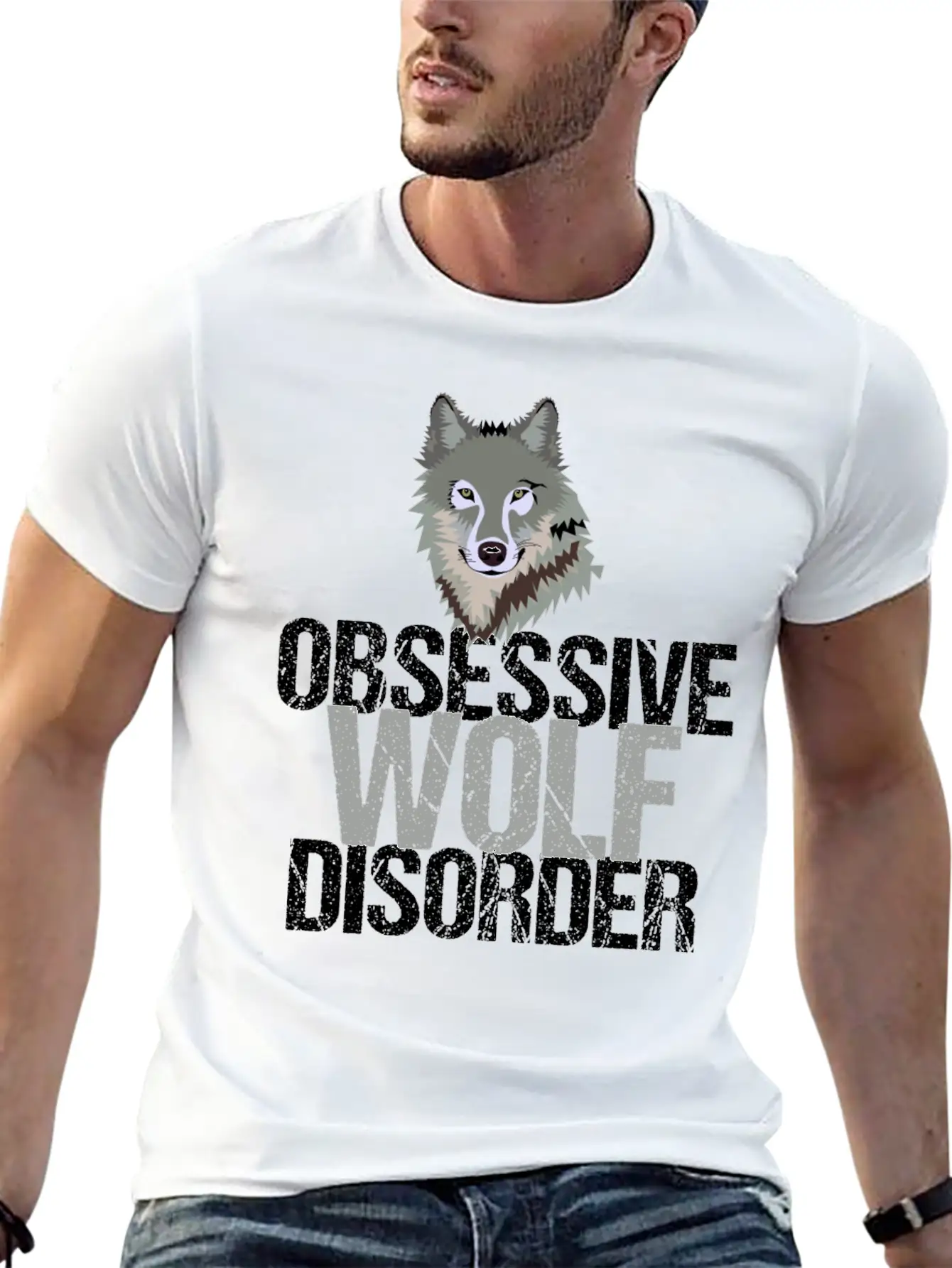 Awesome Grey Wolf Unisex Casual T-Shirt – Clean Design For Daily Comfort