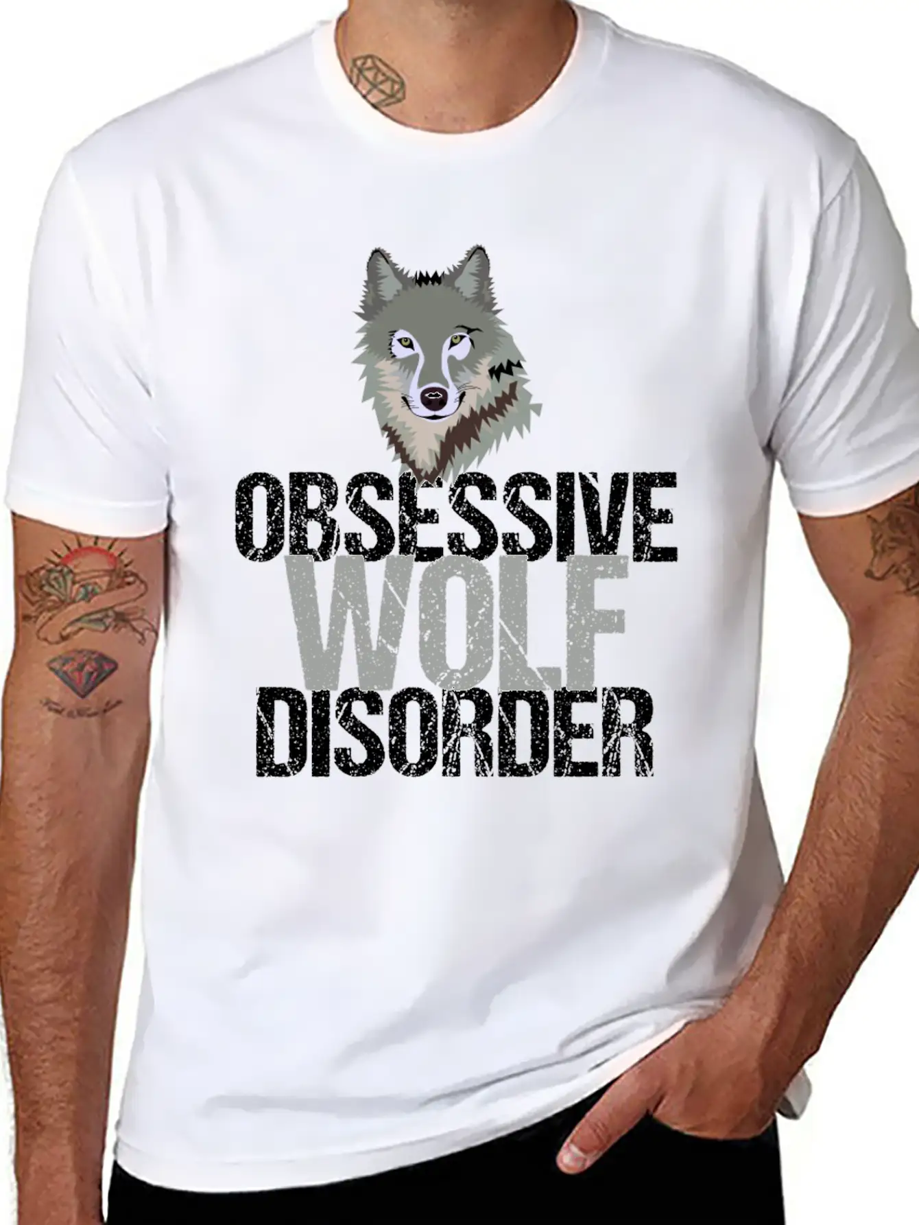 Awesome Grey Wolf Unisex Casual T-Shirt – Clean Design For Daily Comfort