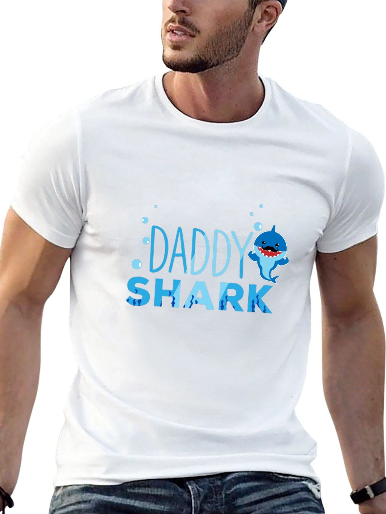 Daddy Shark Graphic Tee - Black