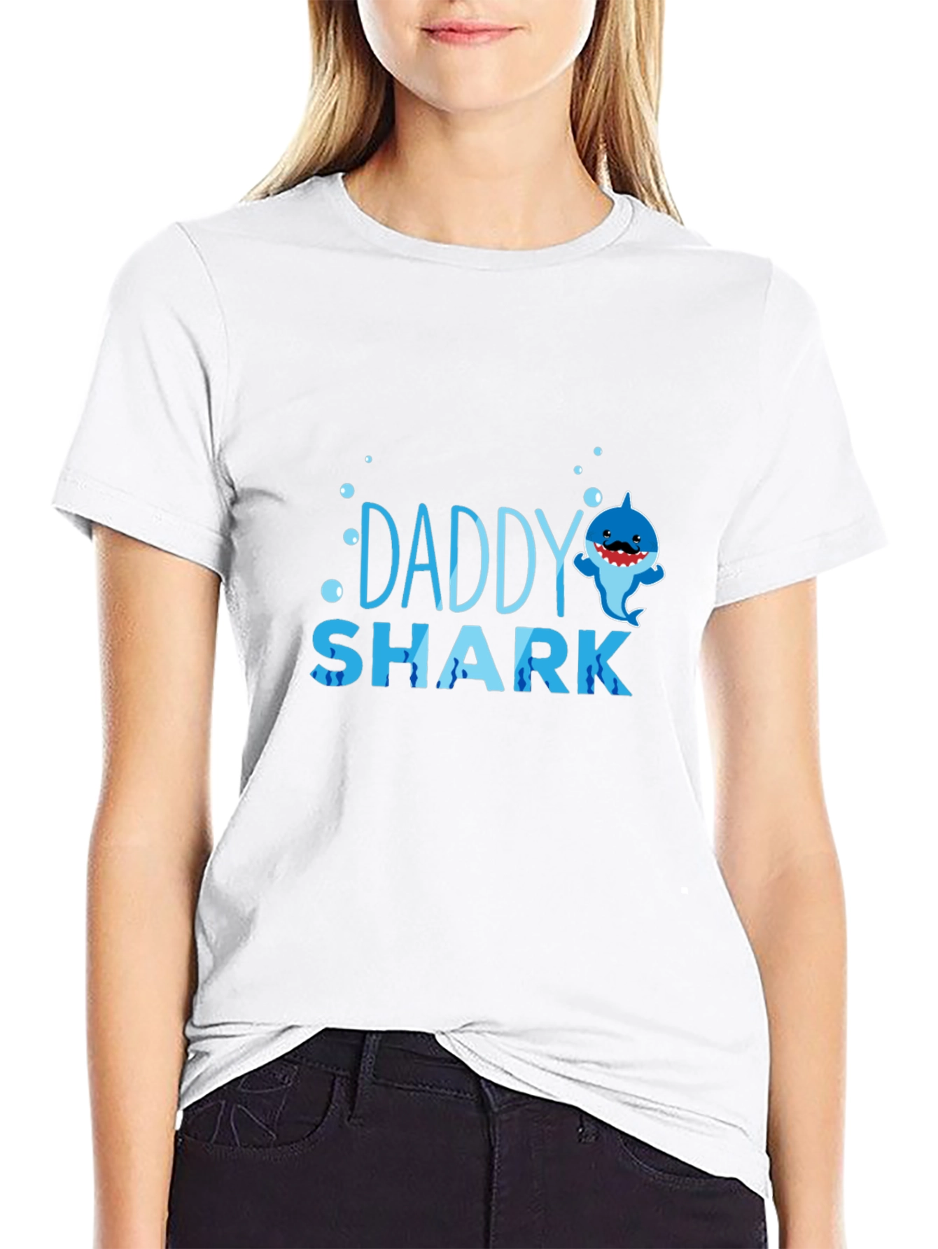 Daddy Shark Graphic Tee - Black