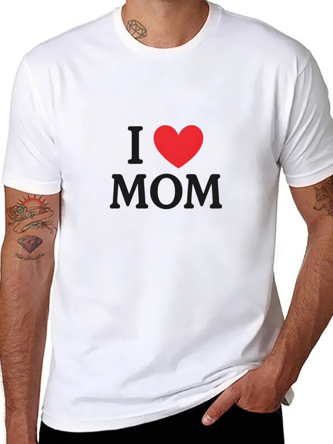 I Heart Mom Black T-Shirt