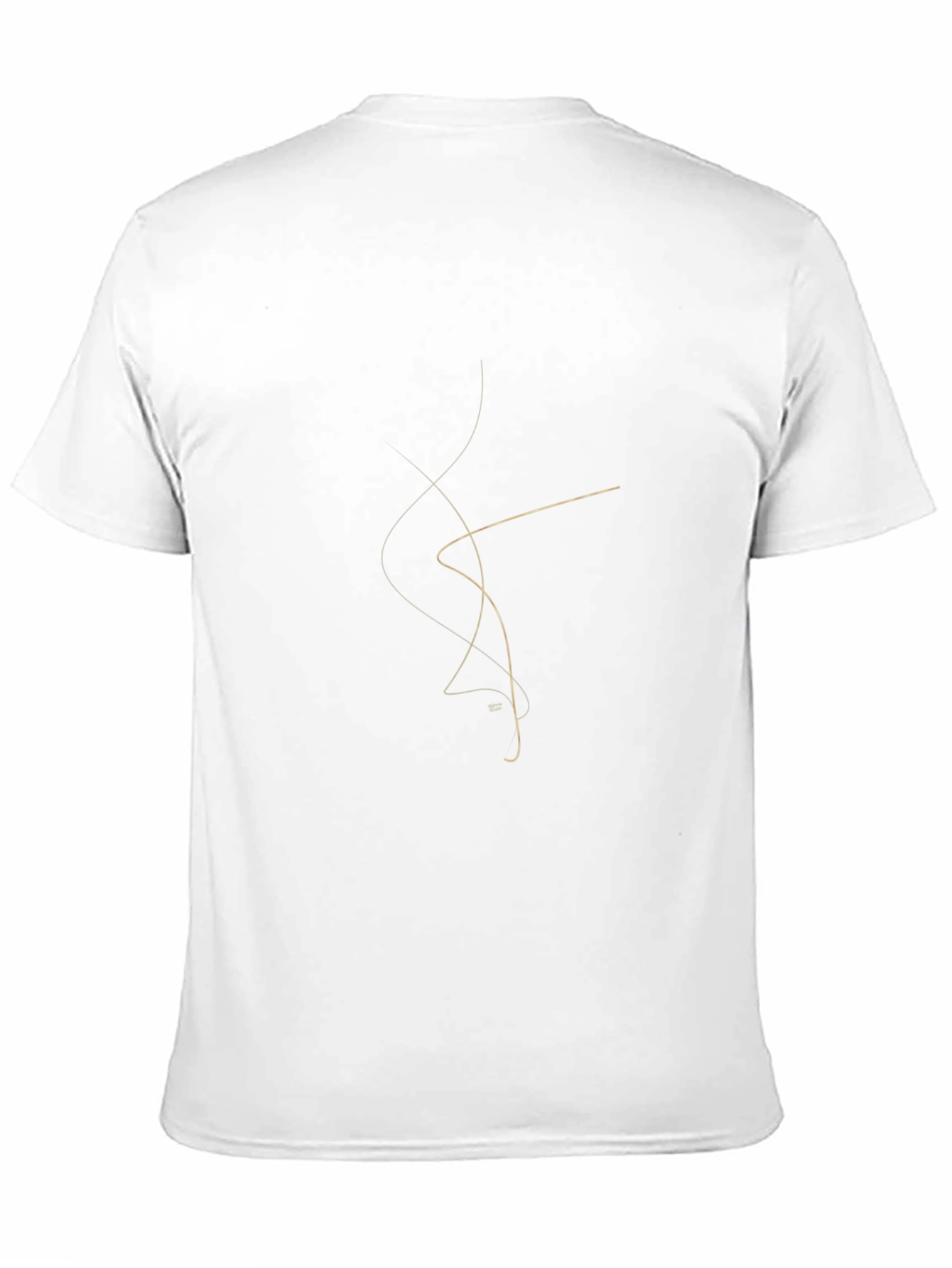 Minimalist Line Art Black T-Shirt
