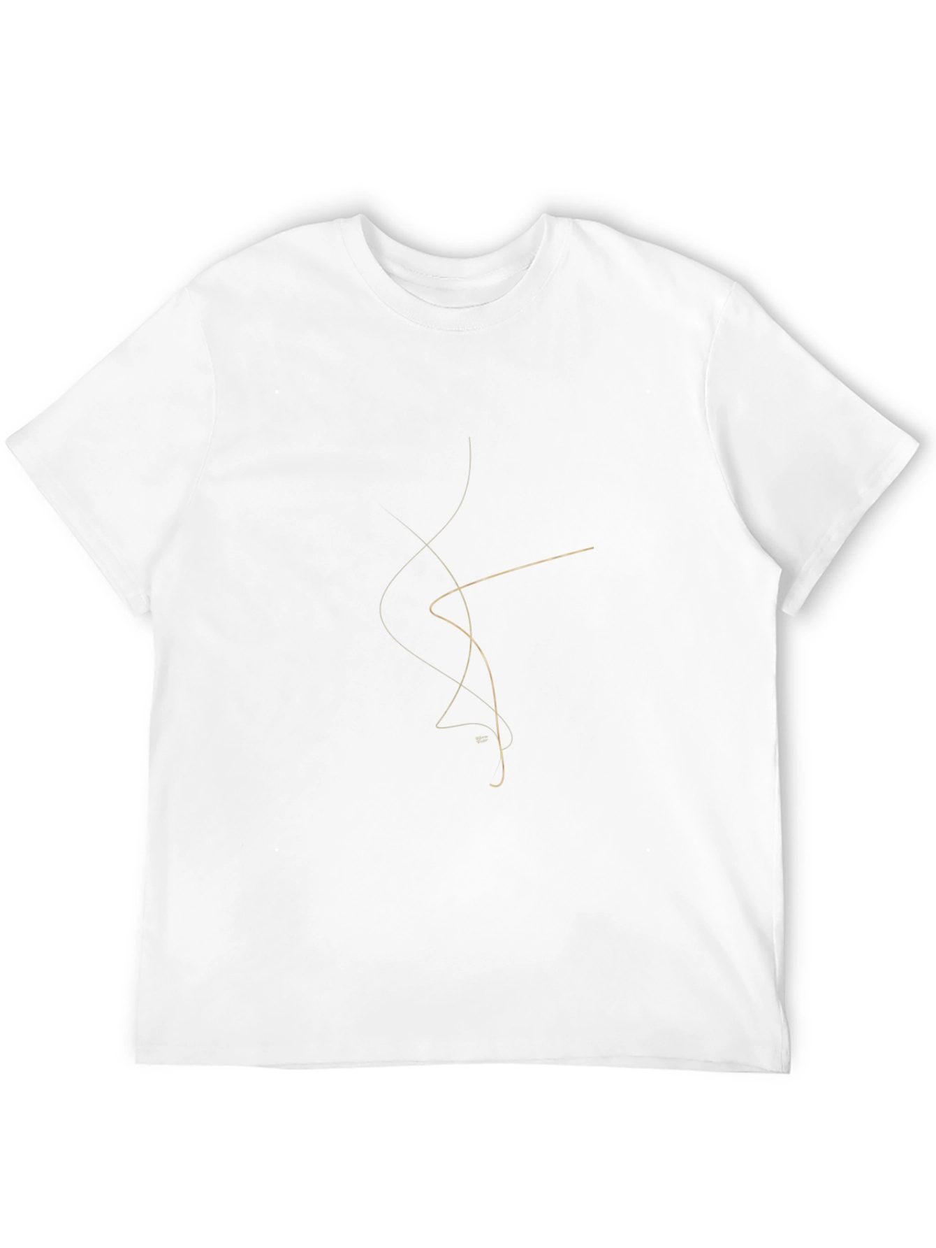Minimalist Line Art Black T-Shirt
