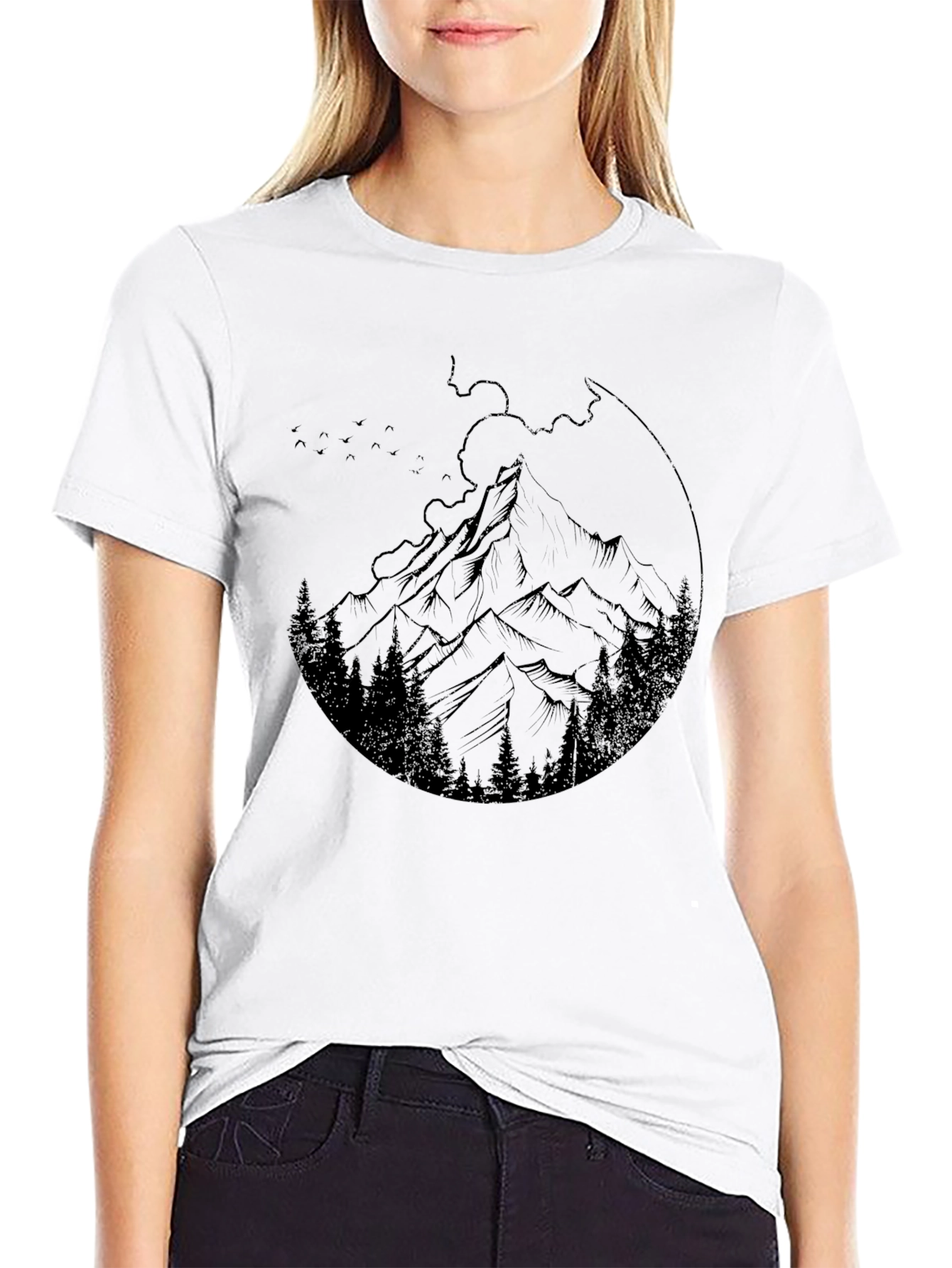 Mountain Graphic Black T-Shirt
