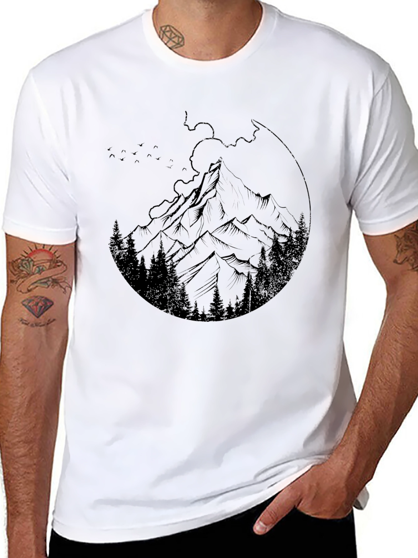 Mountain Graphic Black T-Shirt