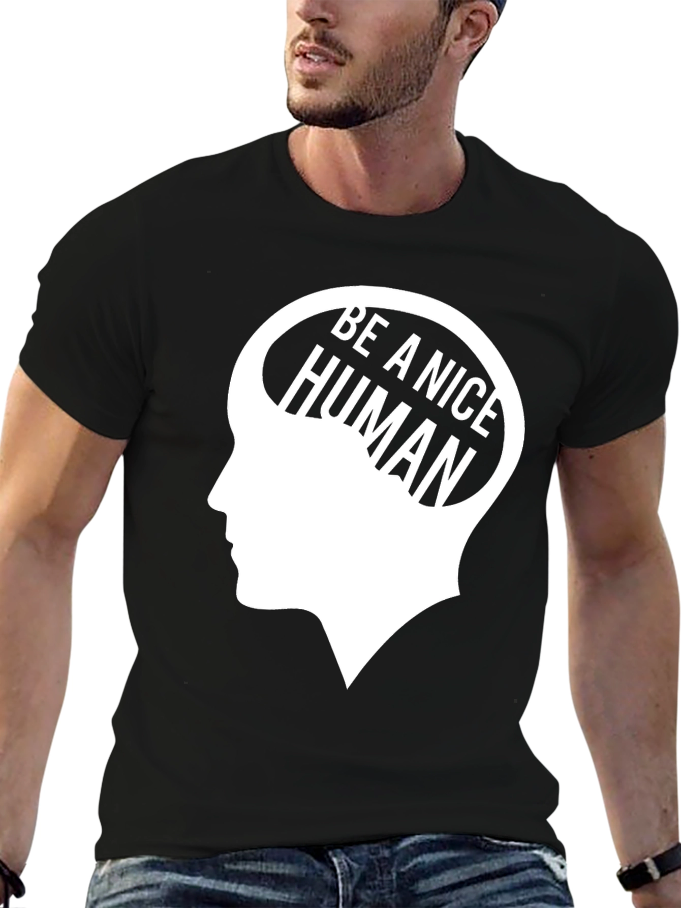 Be A Nice Human Black T-Shirt