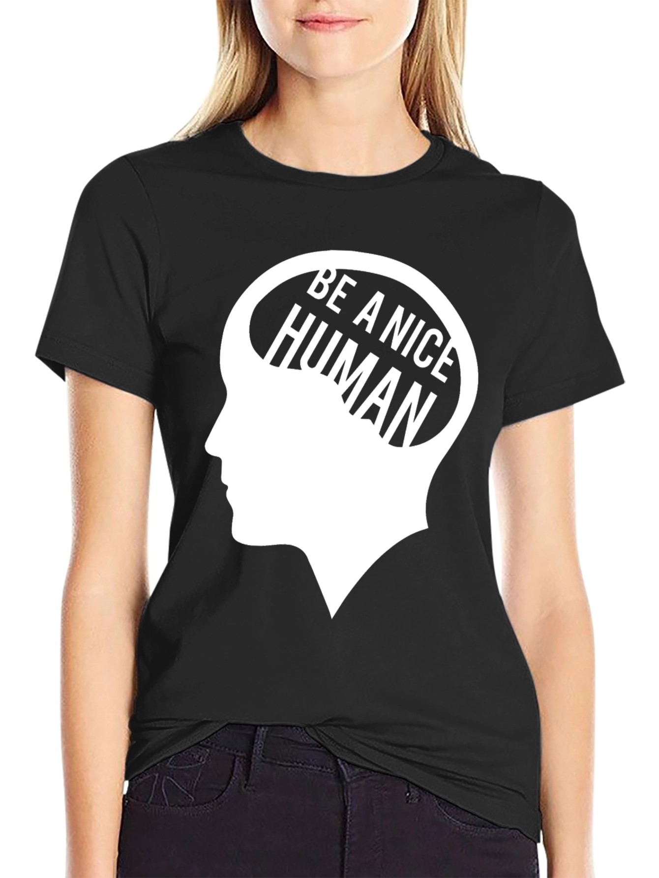 Be A Nice Human Black T-Shirt