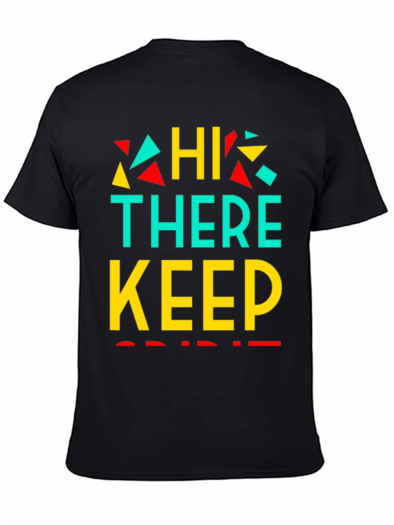 Retro Graphic Print Tee - Hi There Keep Smiling!