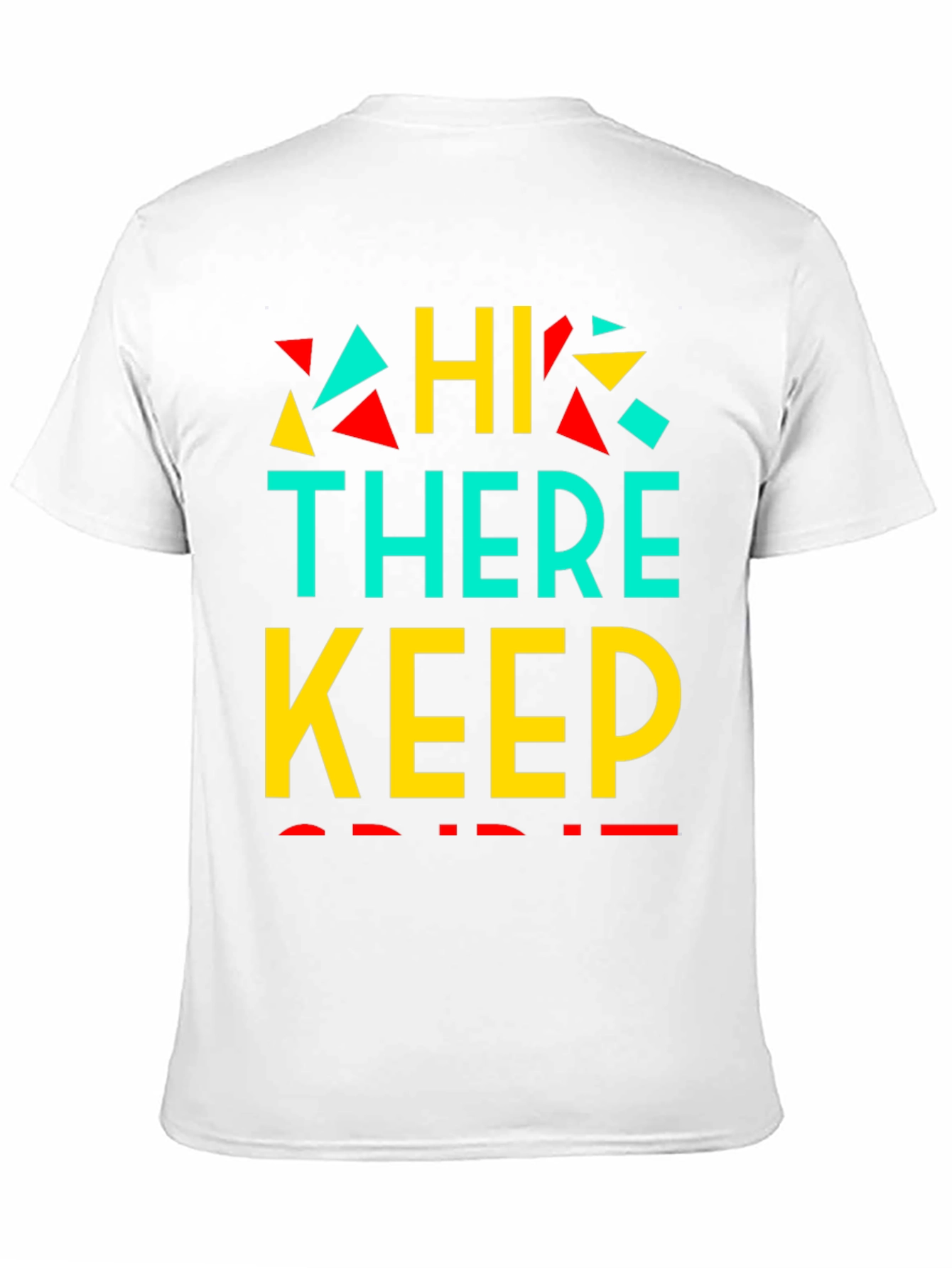 Retro Graphic Print Tee - Hi There Keep Smiling!