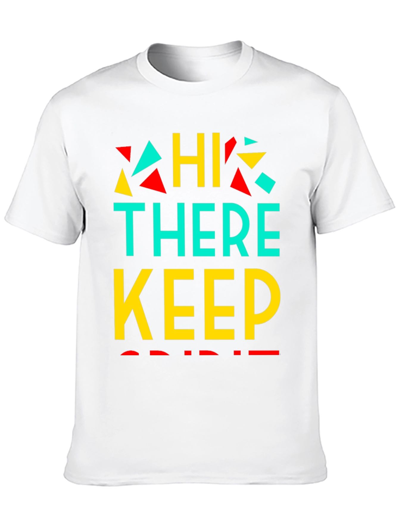 Retro Graphic Print Tee - Hi There Keep Smiling!