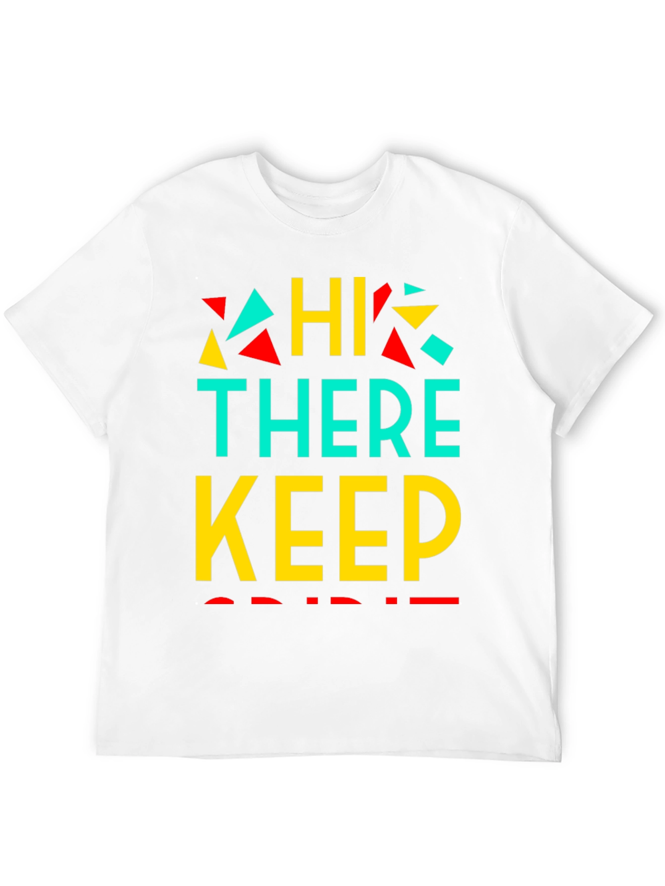 Retro Graphic Print Tee - Hi There Keep Smiling!