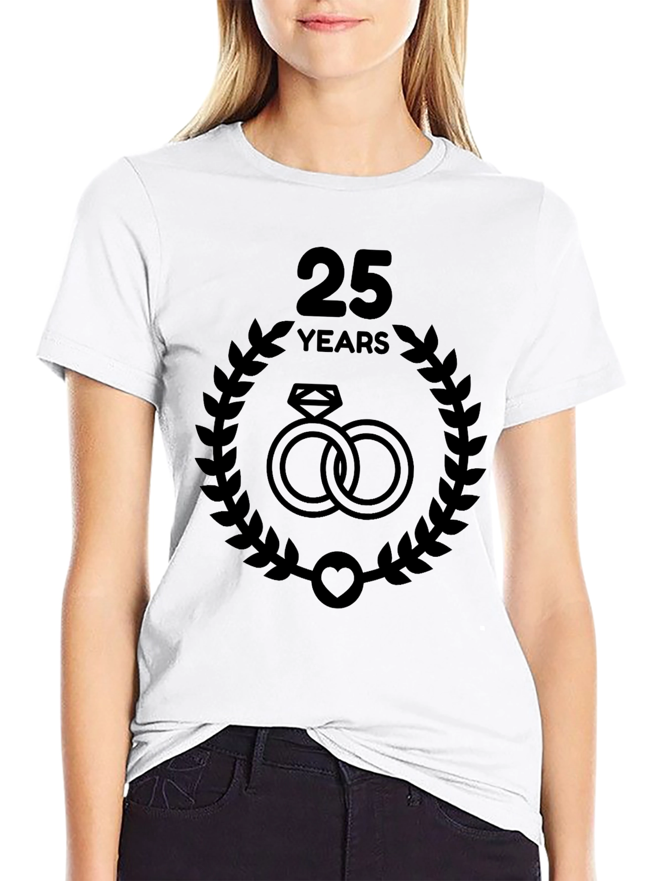 25th Anniversary Rings Graphic Tee - Black