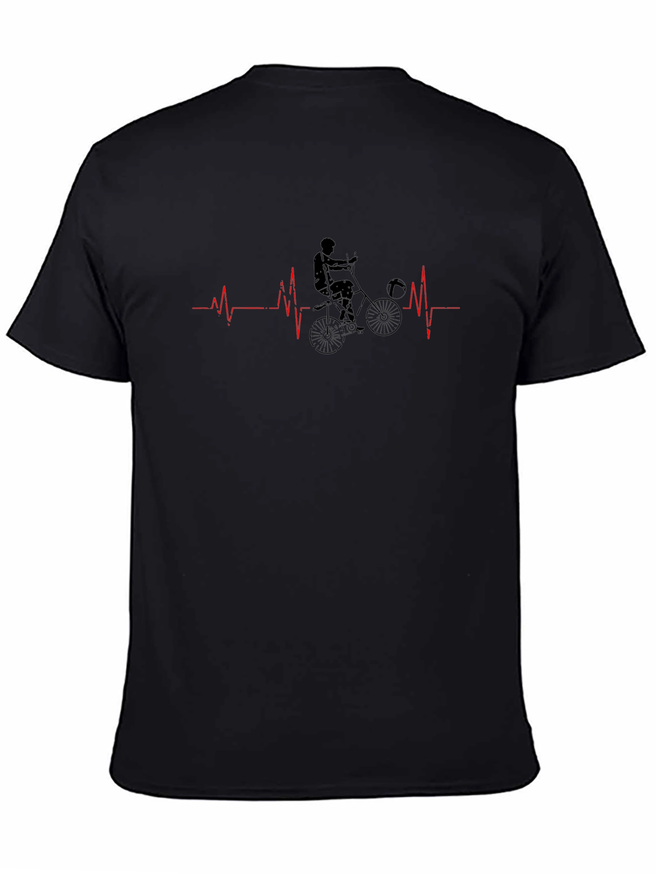 Cycling Heartbeat T-Shirt - Black