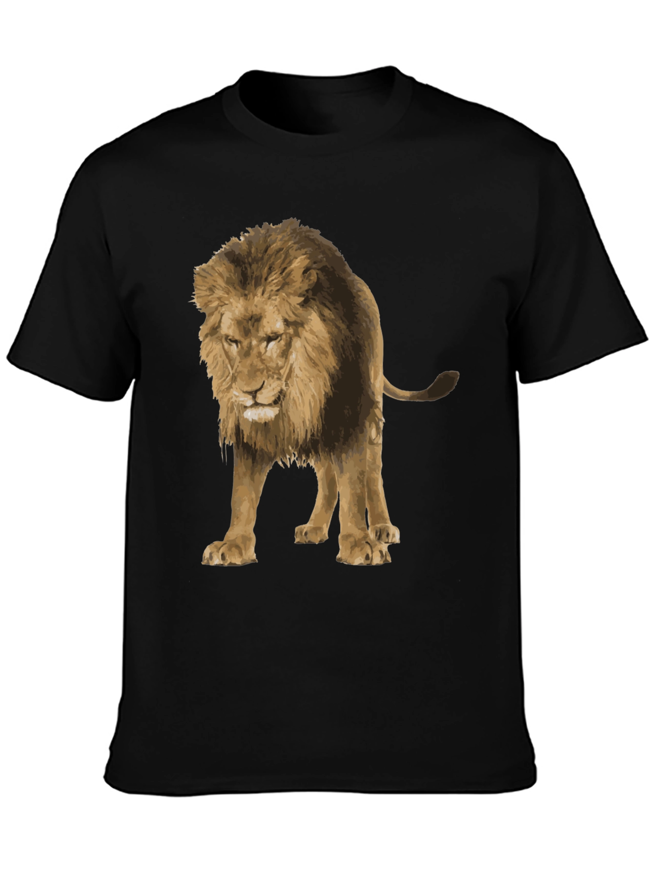 Lion Graphic Black T-Shirt