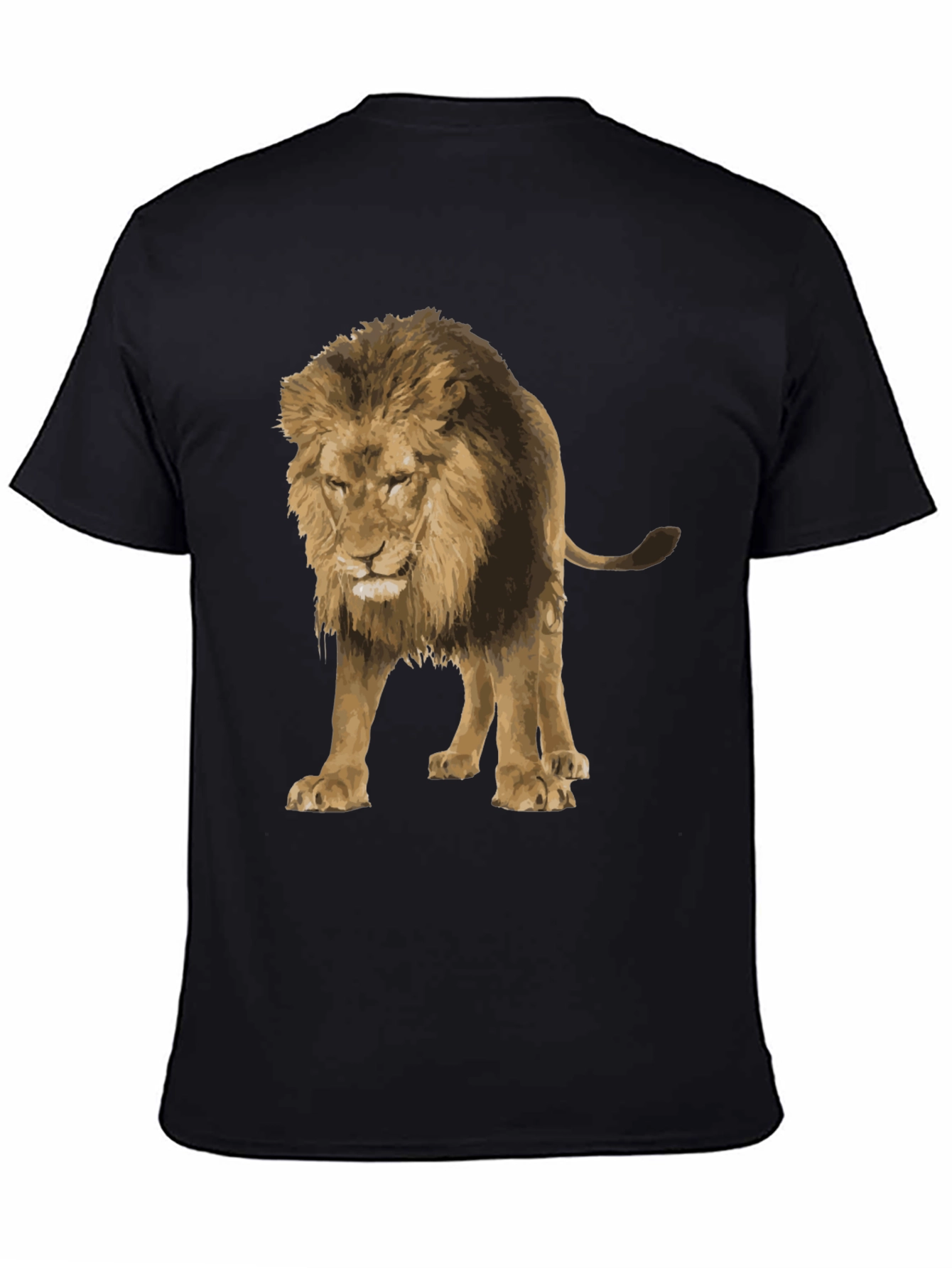 Lion Graphic Black T-Shirt
