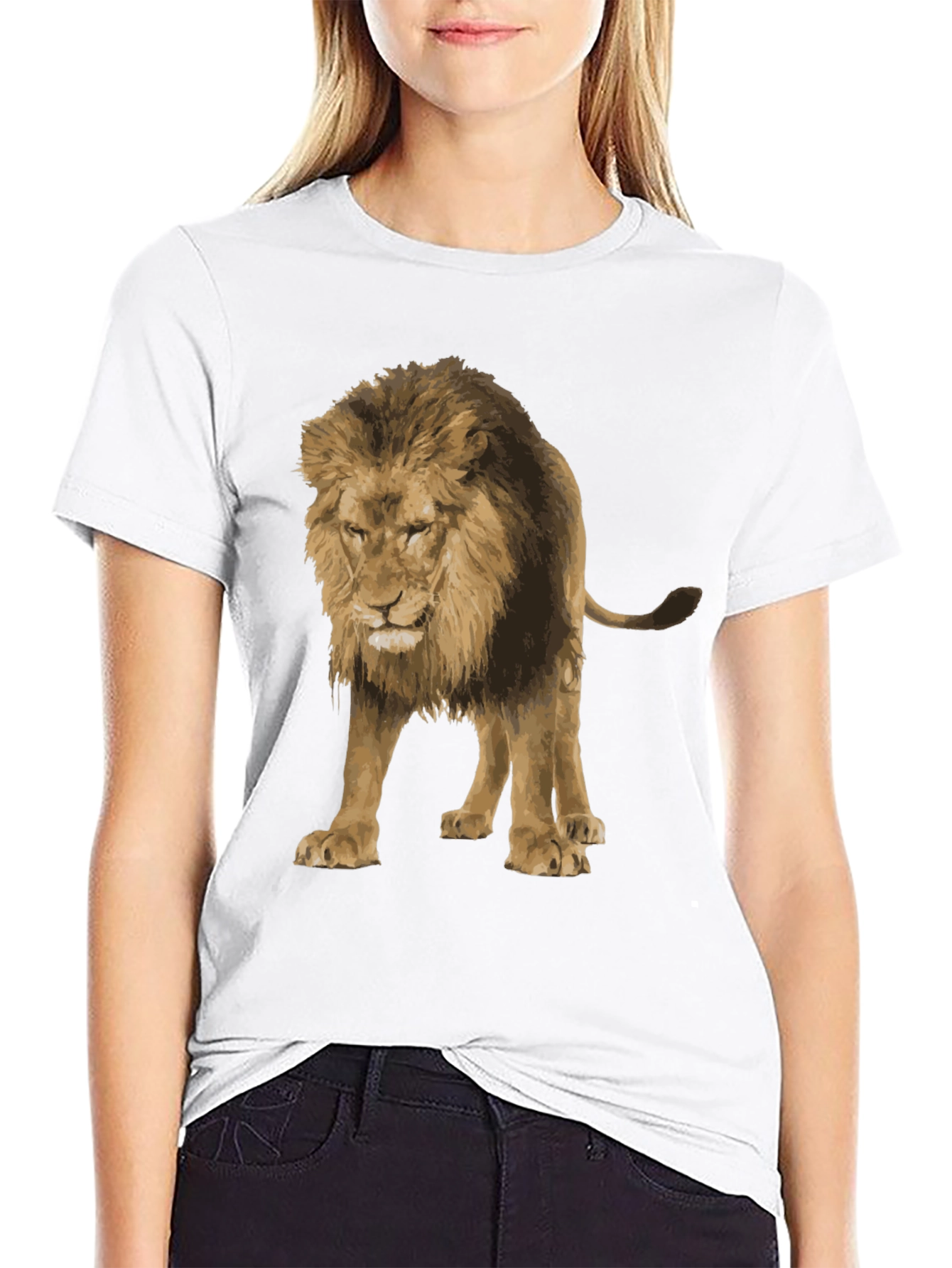 Lion Graphic Black T-Shirt