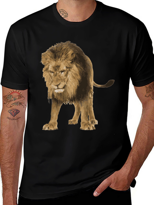 Lion Graphic Black T-Shirt