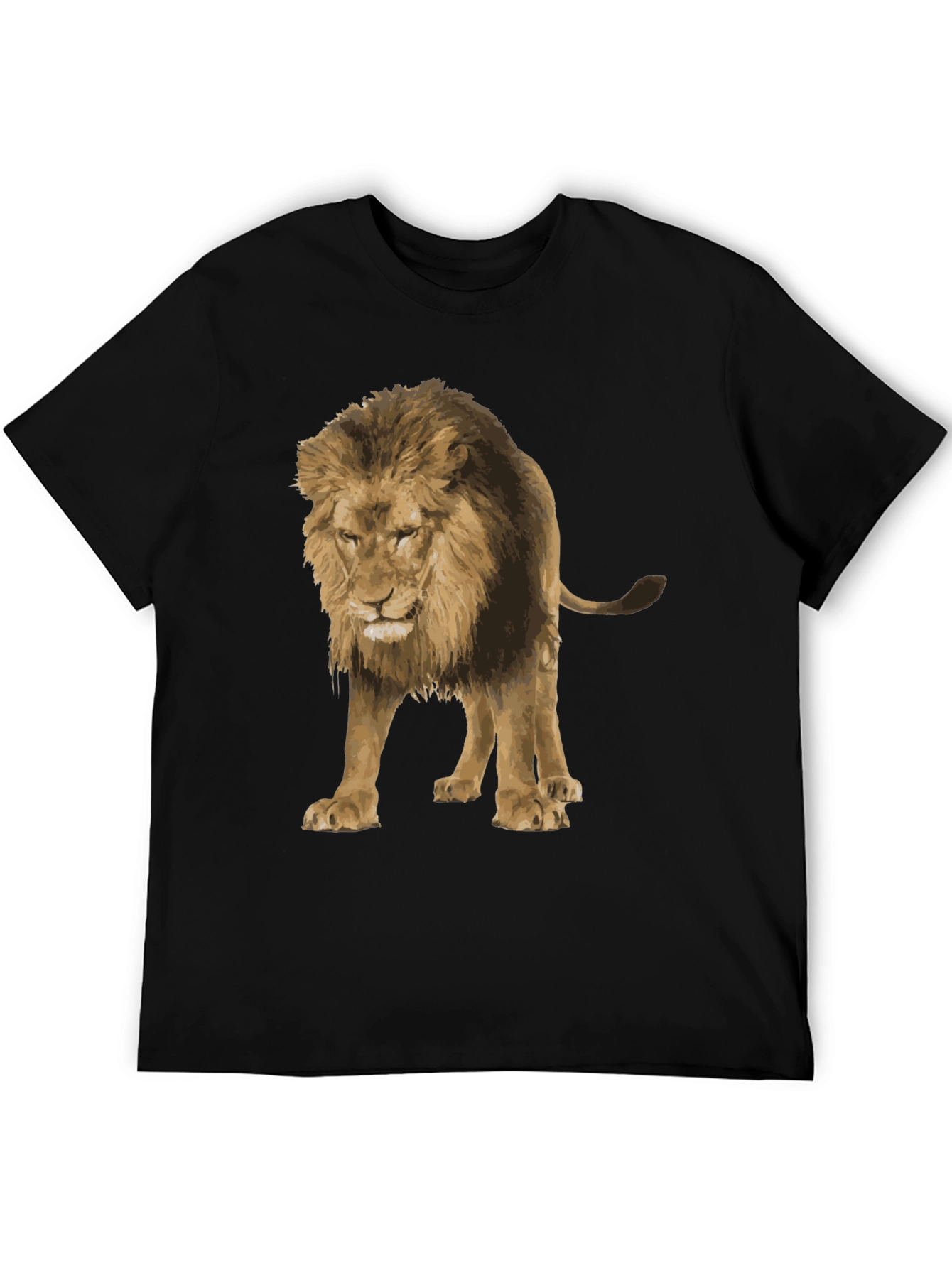 Lion Graphic Black T-Shirt