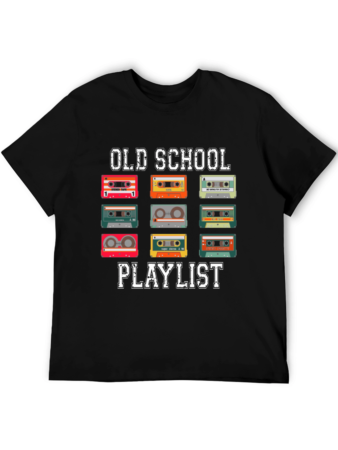 Old School Playlist Cassette Tape T-Shirt