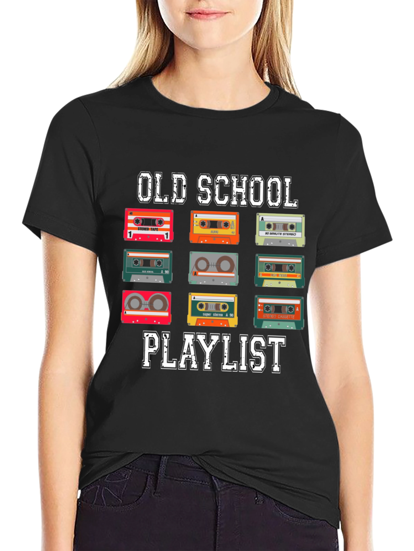 Old School Playlist Cassette Tape T-Shirt