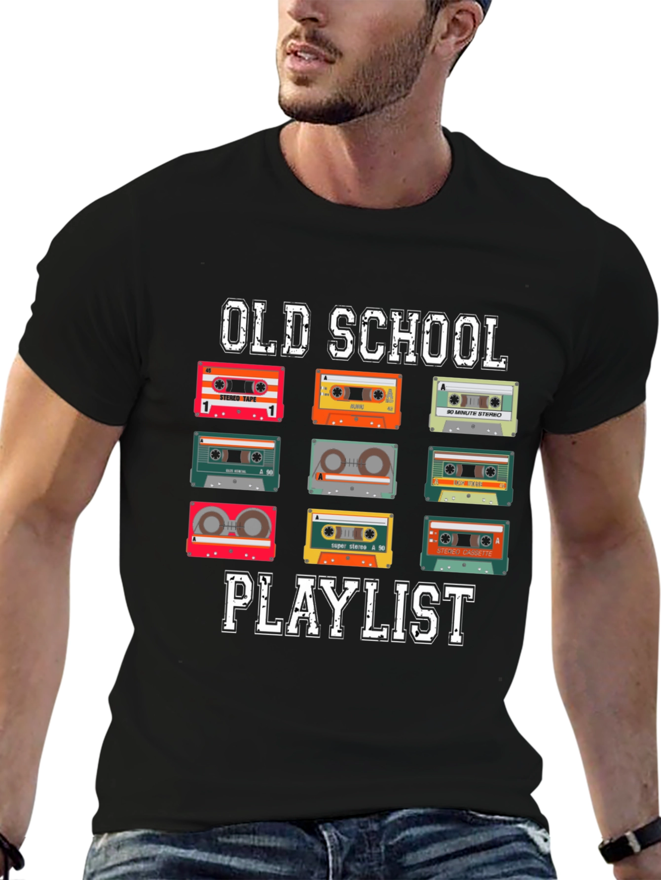 Old School Playlist Cassette Tape T-Shirt