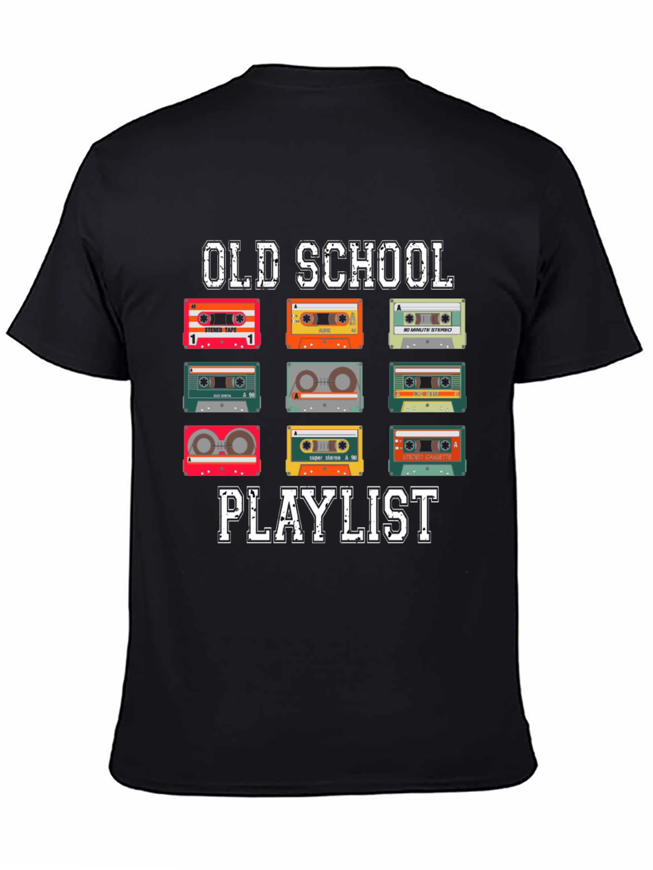 Old School Playlist Cassette Tape T-Shirt