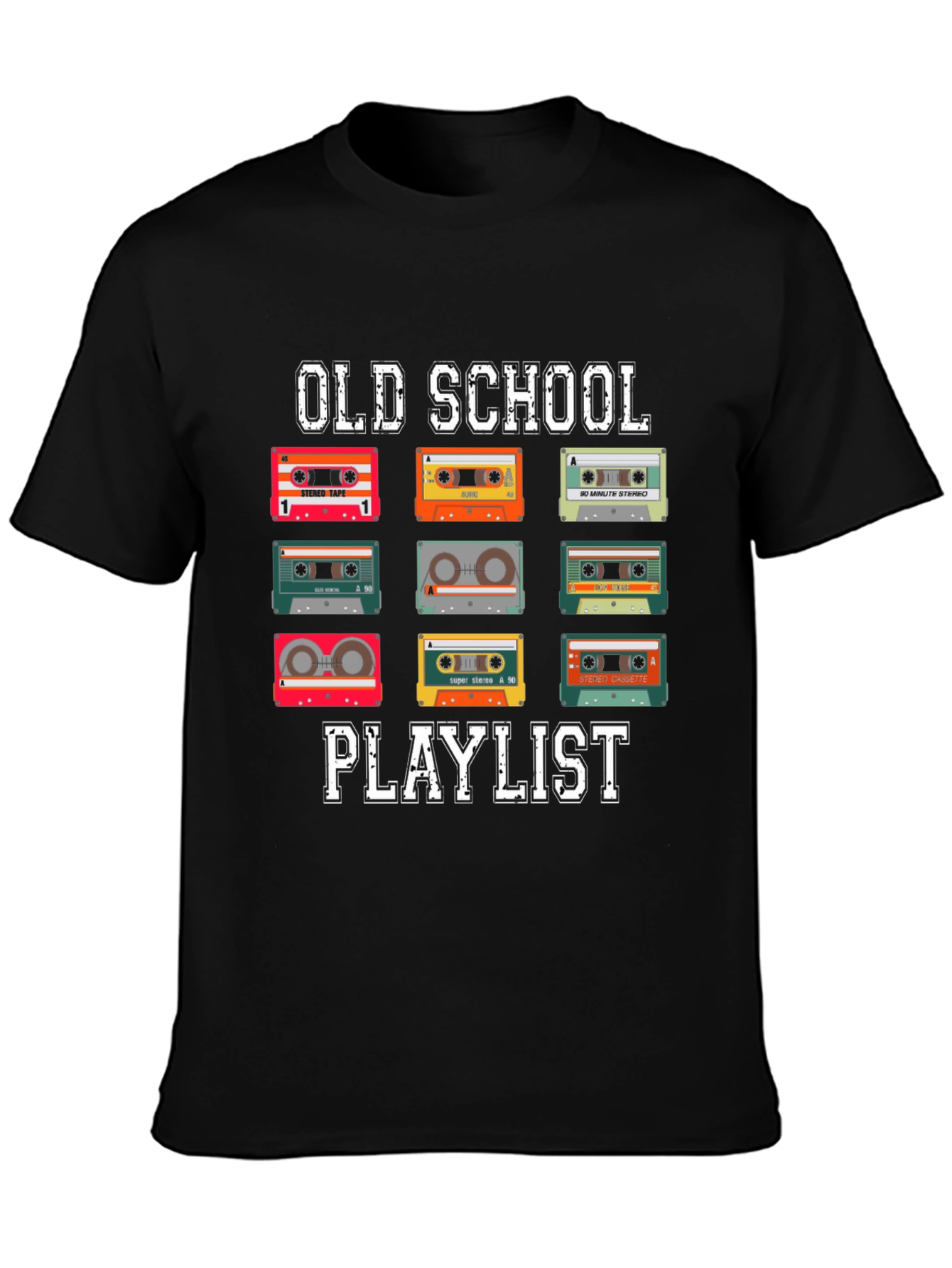 Old School Playlist Cassette Tape T-Shirt