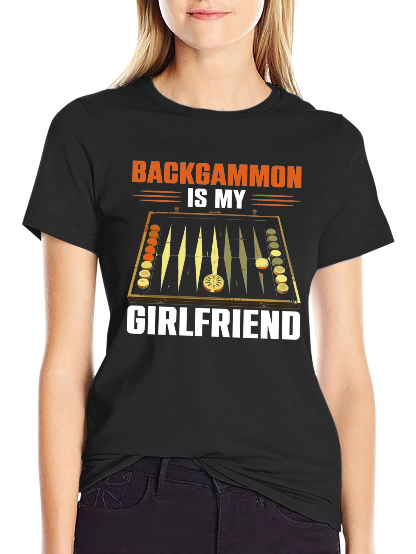 Backgammon is My Girlfriend Graphic T-Shirt