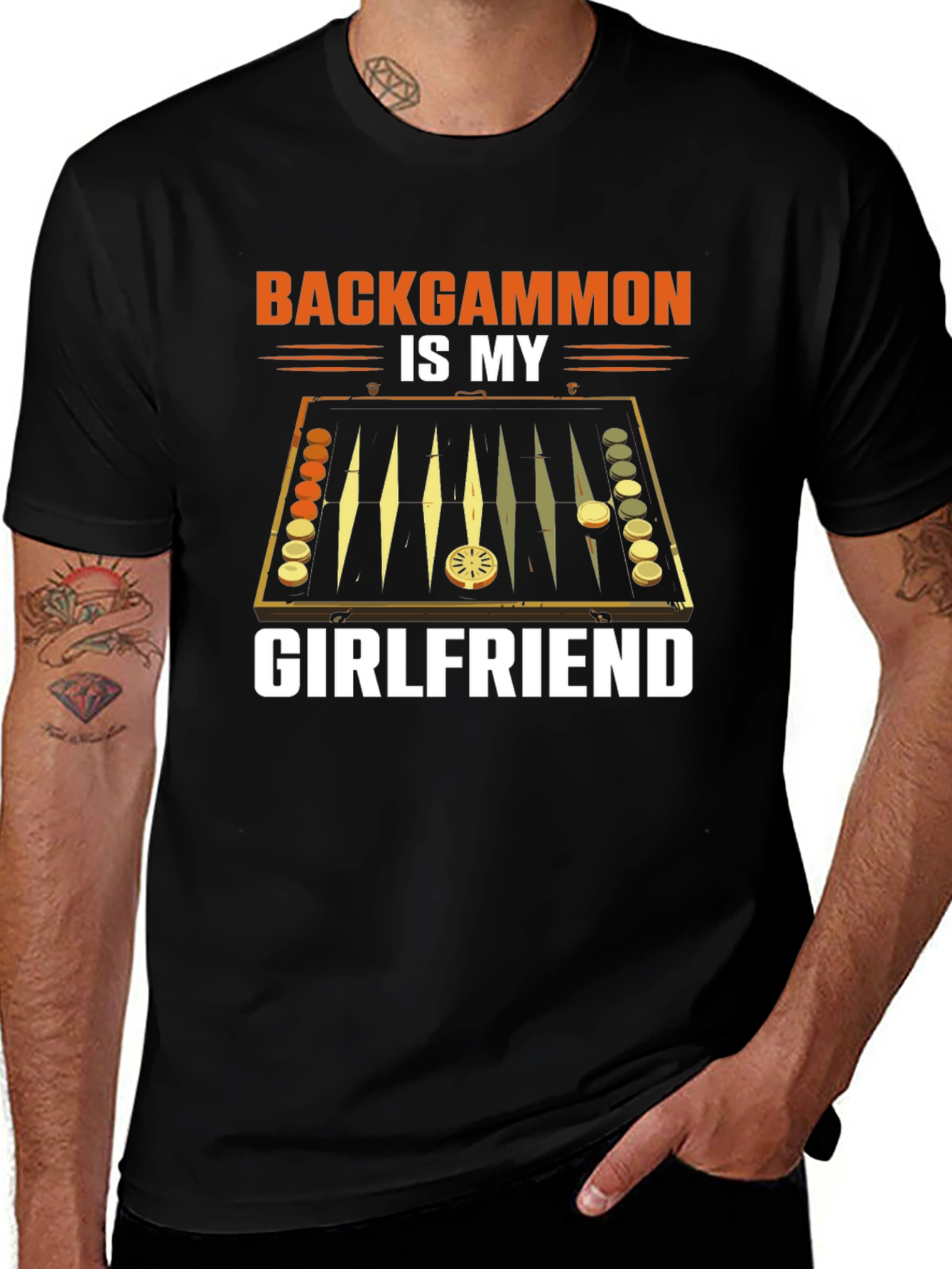Backgammon is My Girlfriend Graphic T-Shirt