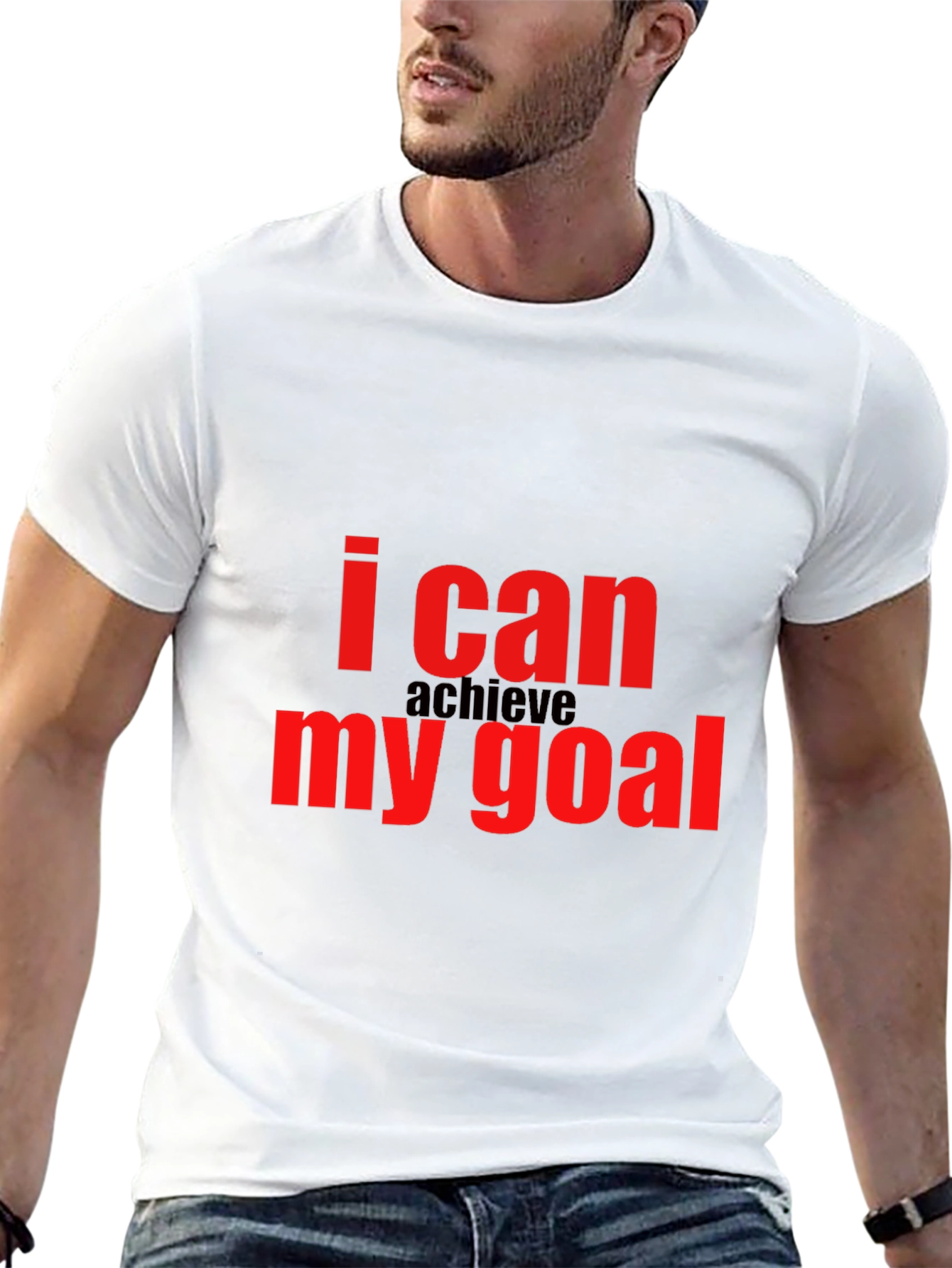 Motivational I Can Achieve My Goal Black T-Shirt