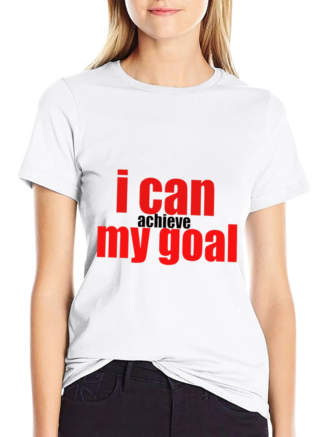 Motivational I Can Achieve My Goal Black T-Shirt