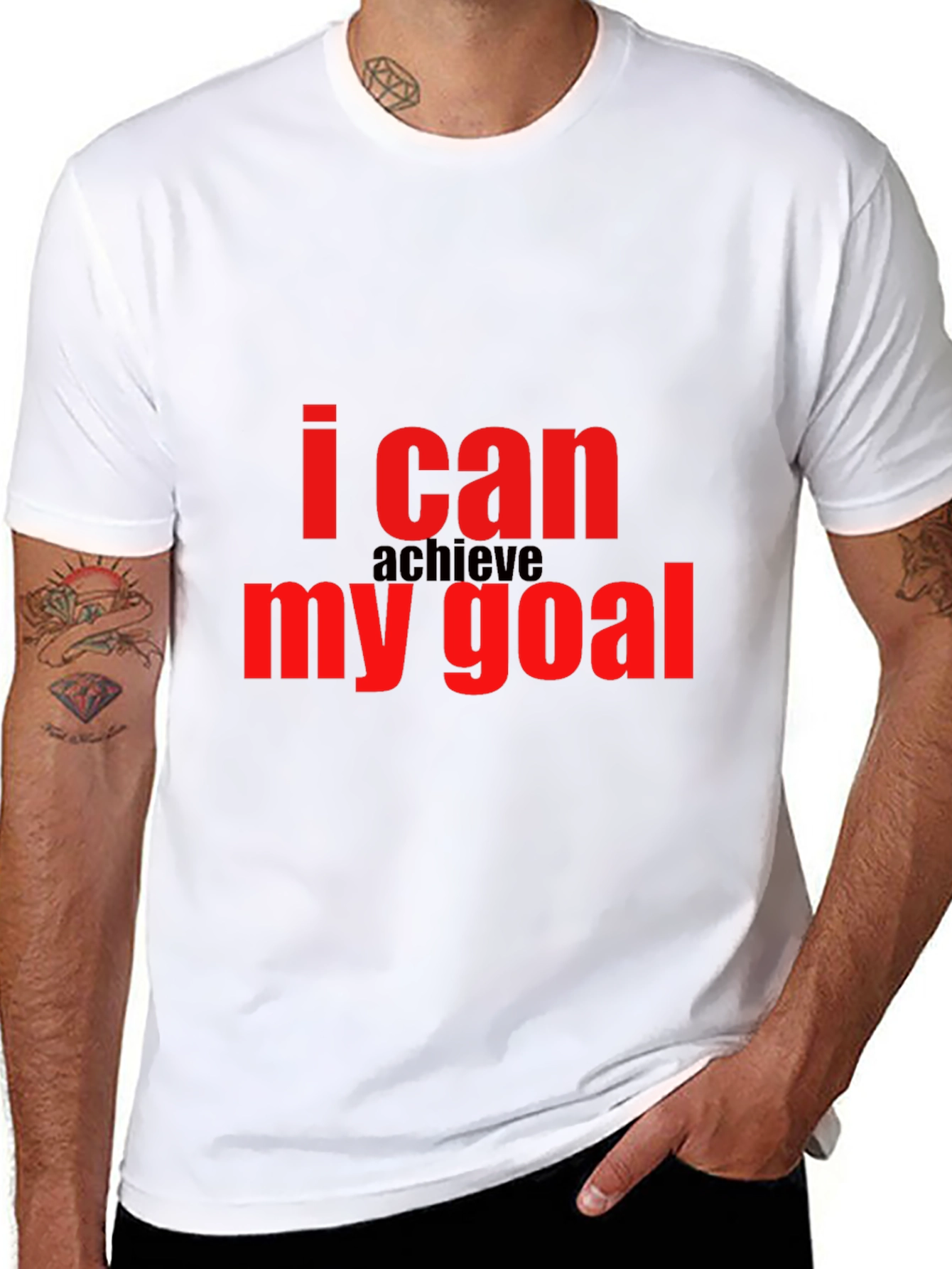 Motivational I Can Achieve My Goal Black T-Shirt