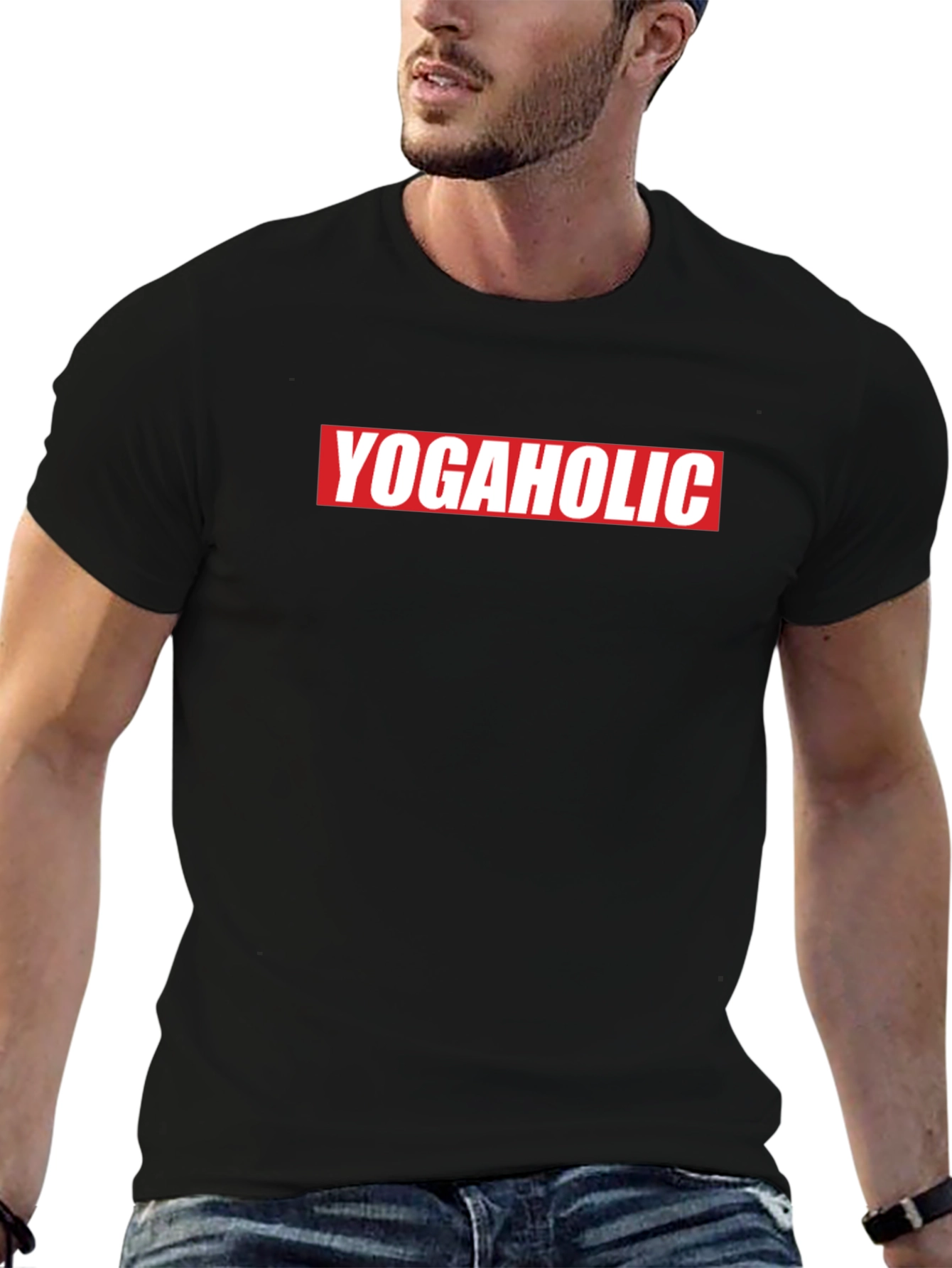 Yogaholic Graphic Tee - Black