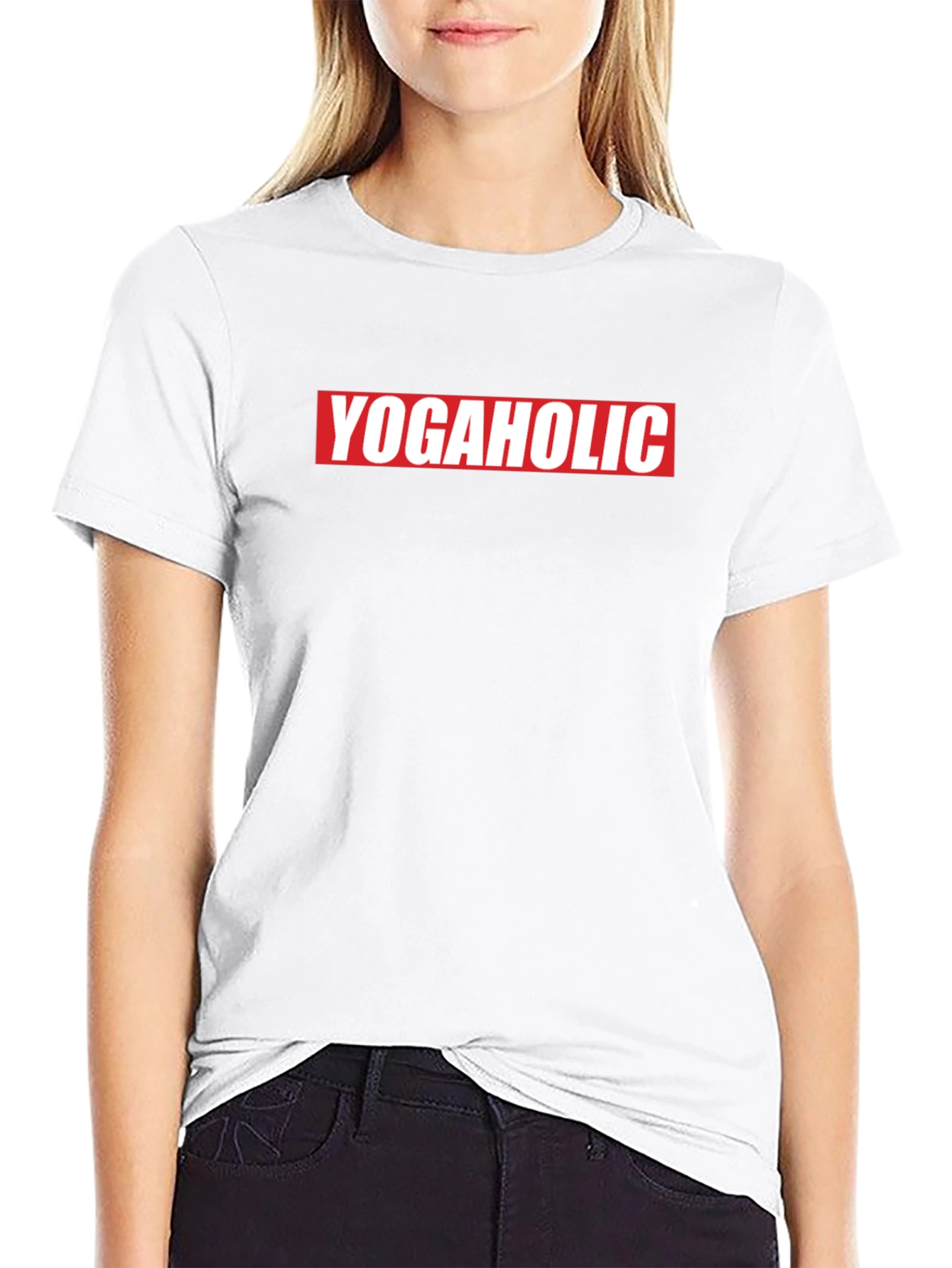 Yogaholic Graphic Tee - Black