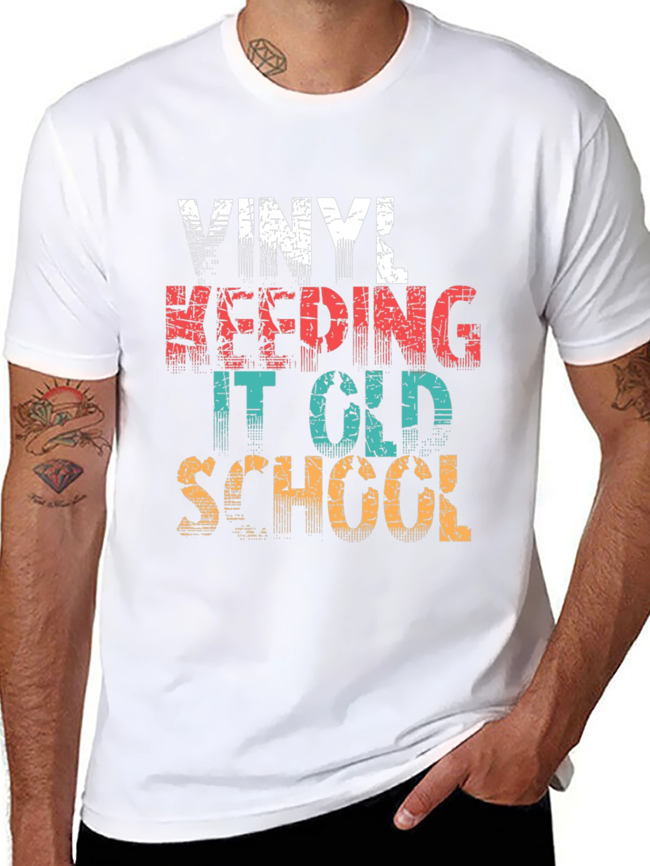 Vinyl Keeping It Old School Black T-Shirt