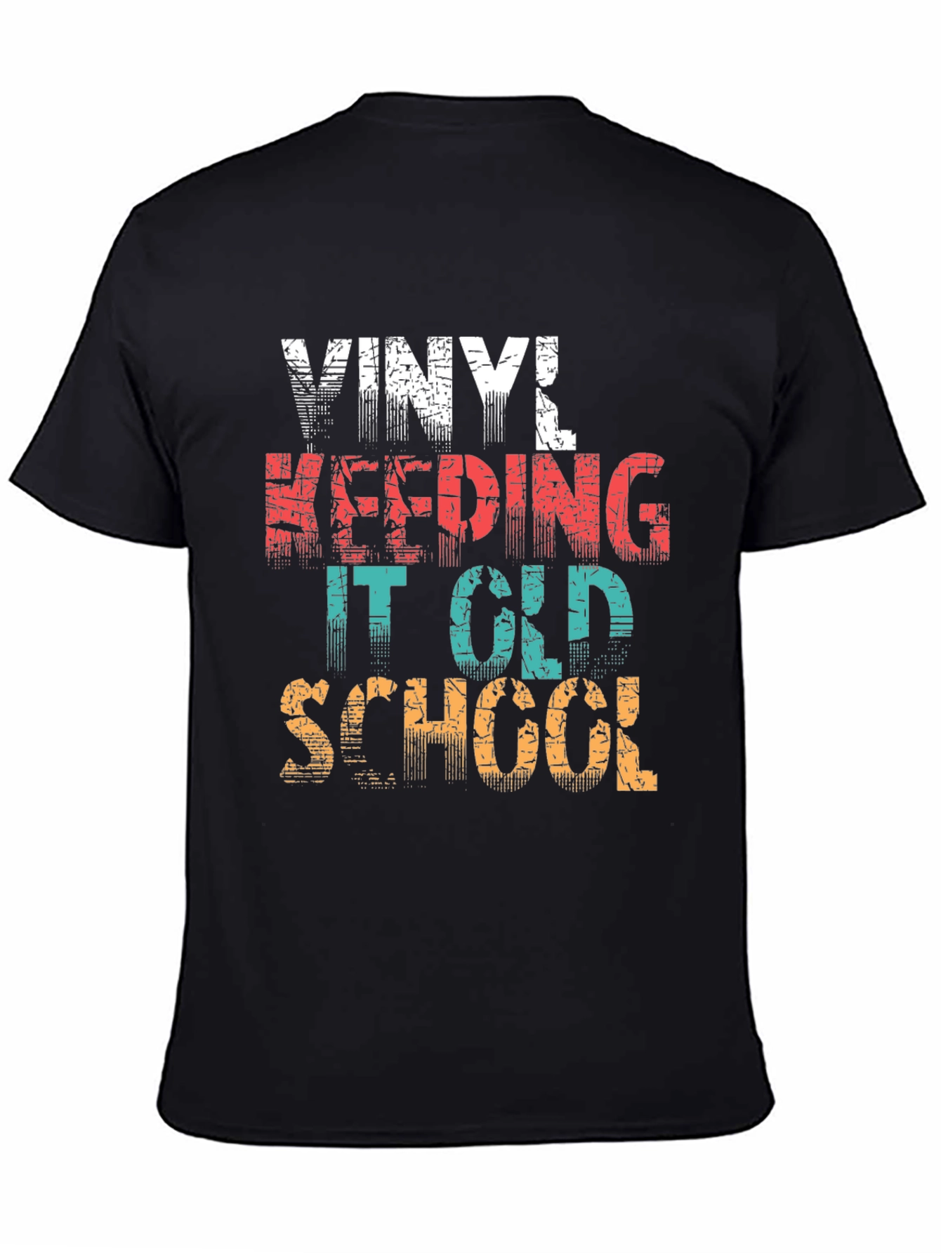 Vinyl Keeping It Old School Black T-Shirt