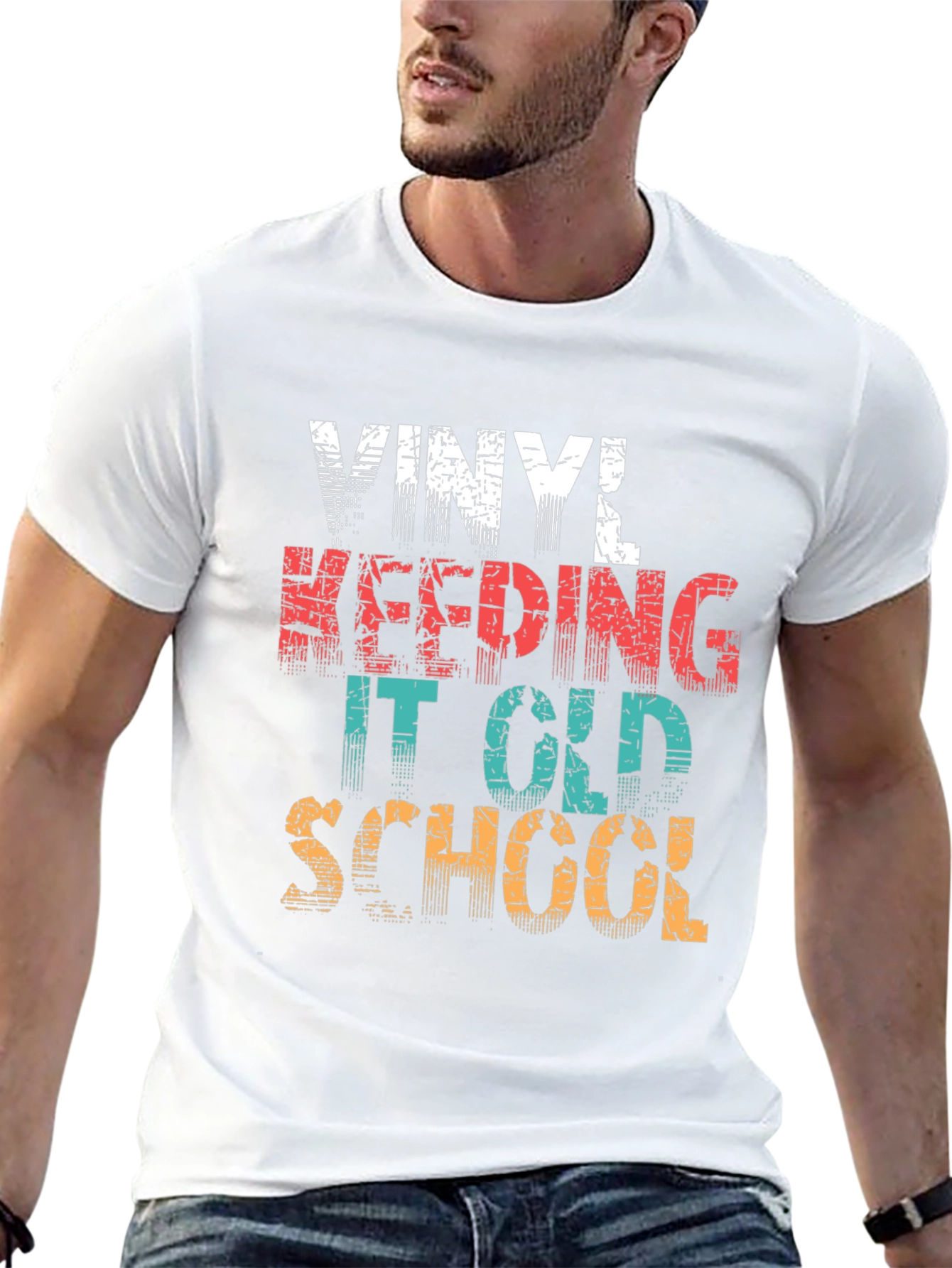 Vinyl Keeping It Old School Black T-Shirt