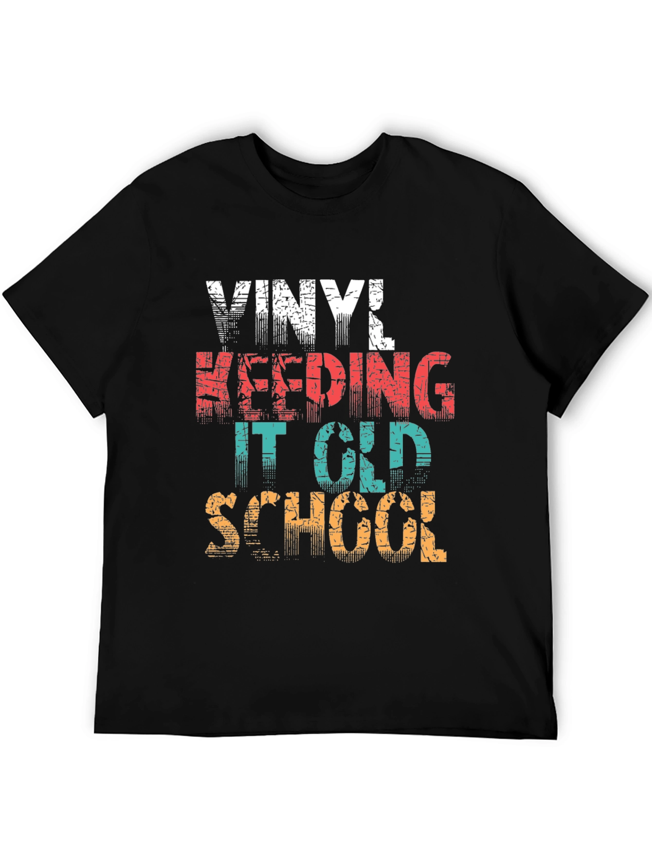 Vinyl Keeping It Old School Black T-Shirt