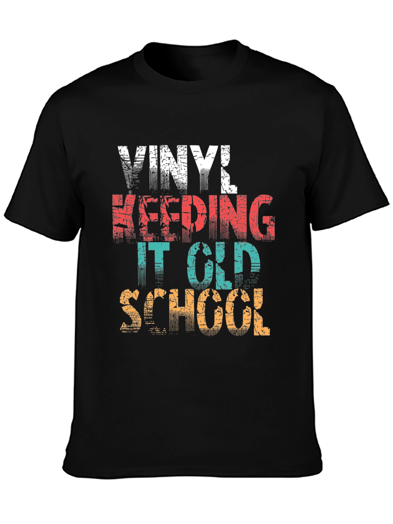 Vinyl Keeping It Old School Black T-Shirt