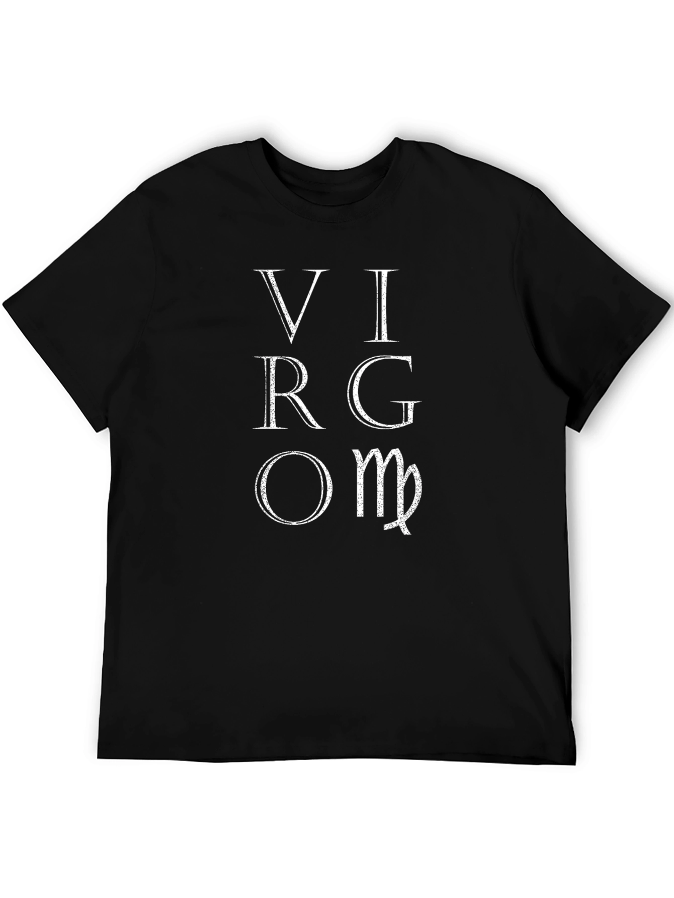 Virgo Zodiac Sign T-Shirt - Black Cotton Tee