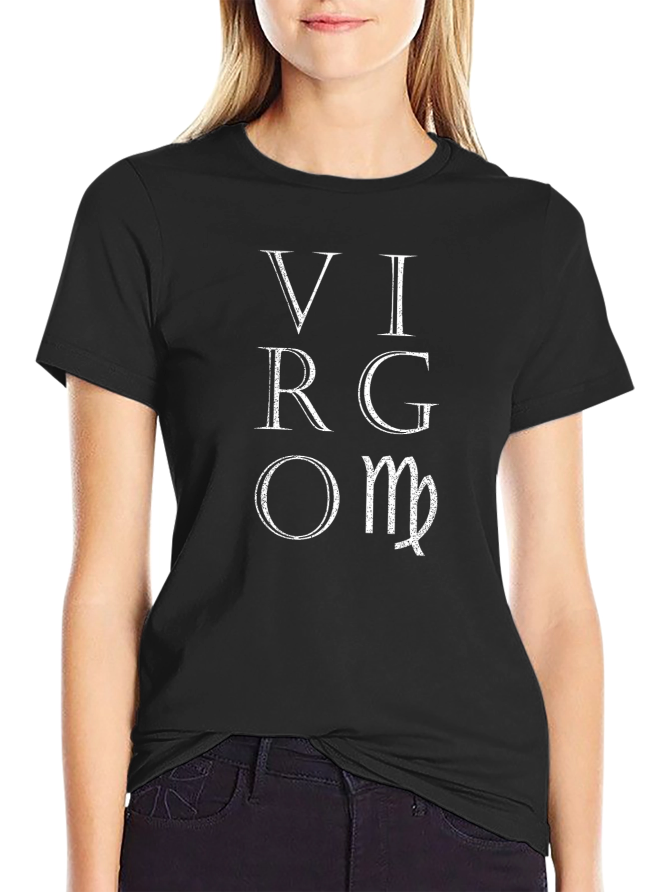 Virgo Zodiac Sign T-Shirt - Black Cotton Tee