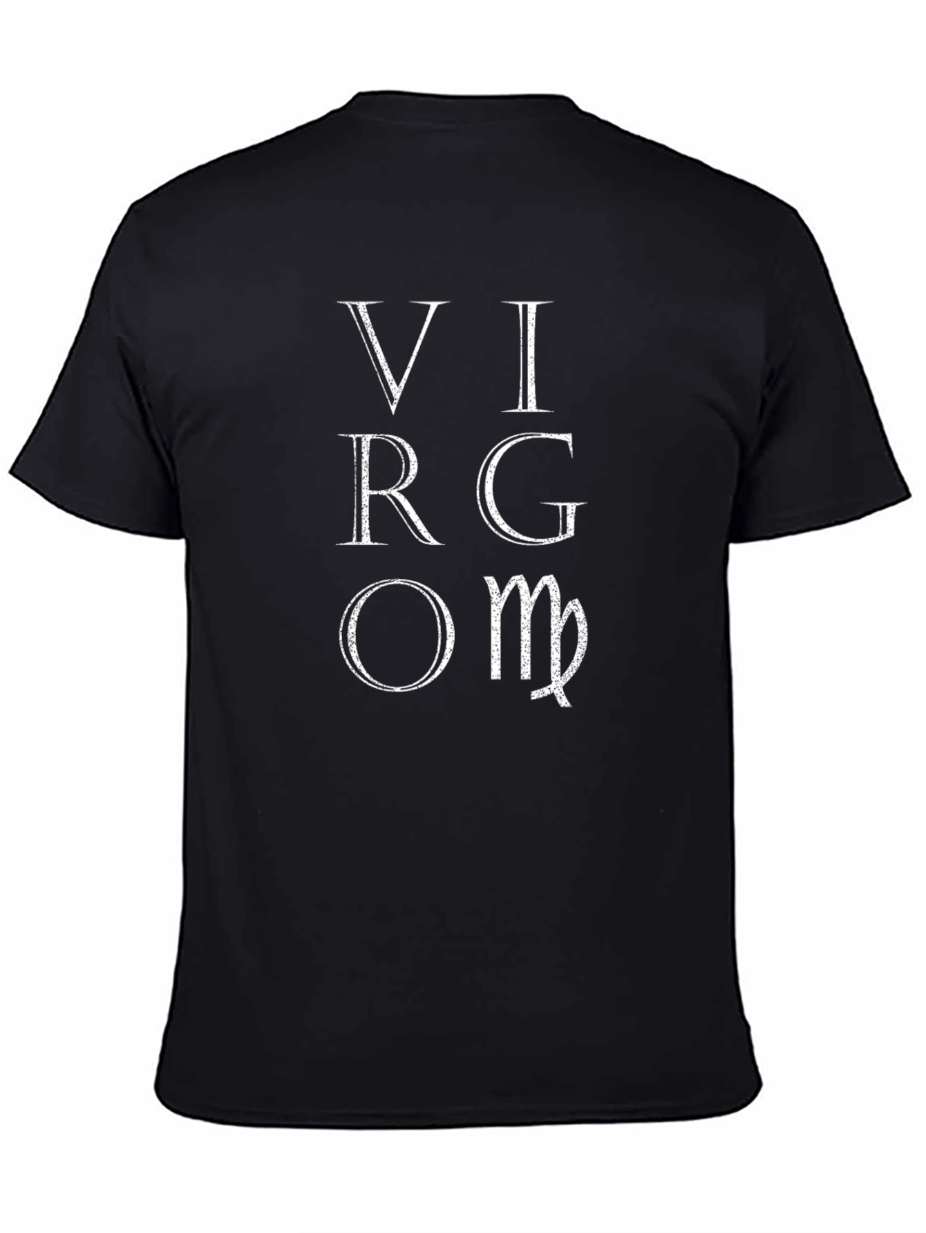 Virgo Zodiac Sign T-Shirt - Black Cotton Tee